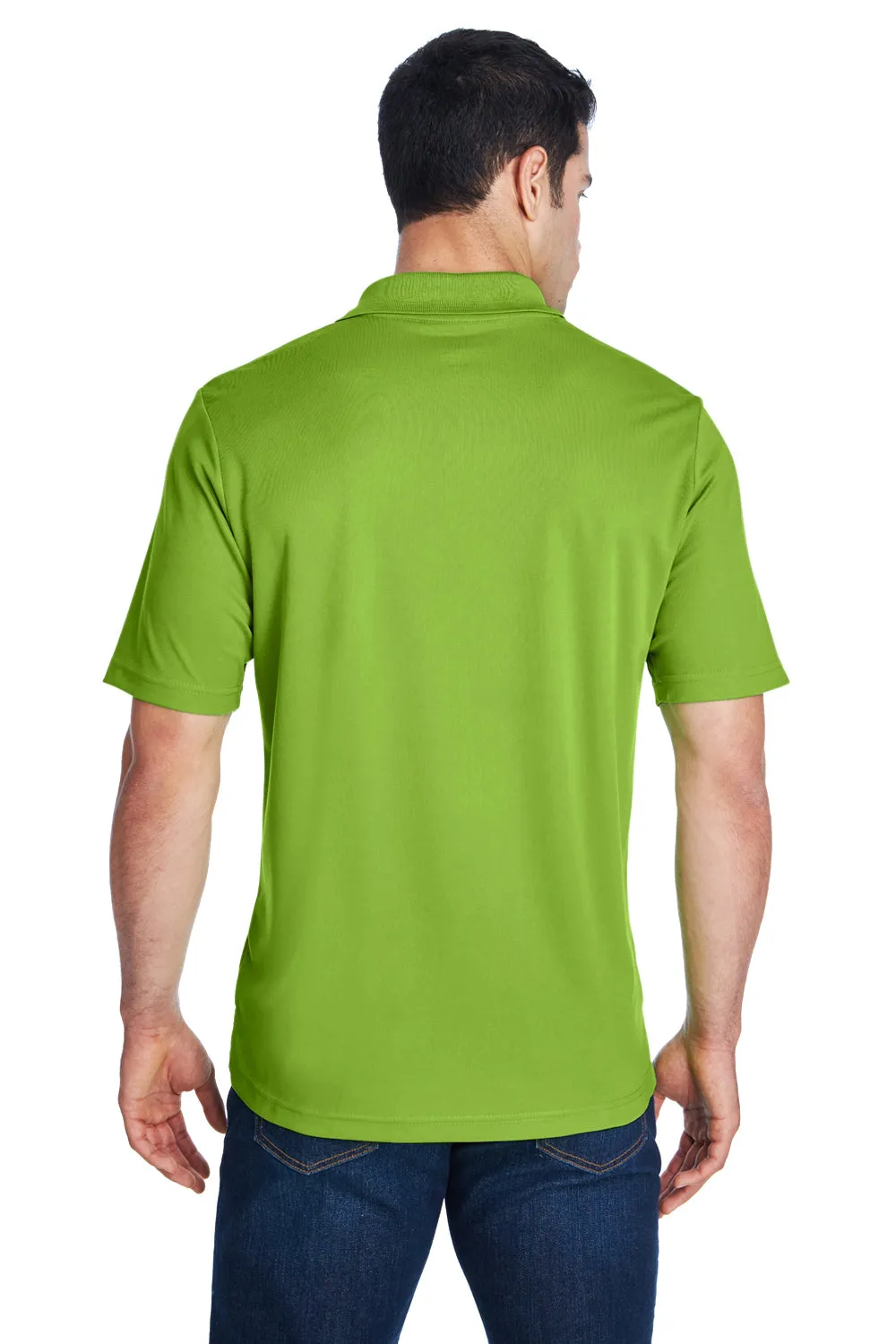 Core 365 Mens Origin Performance Moisture Wicking Short Sleeve Polo Shirt - Acid Green