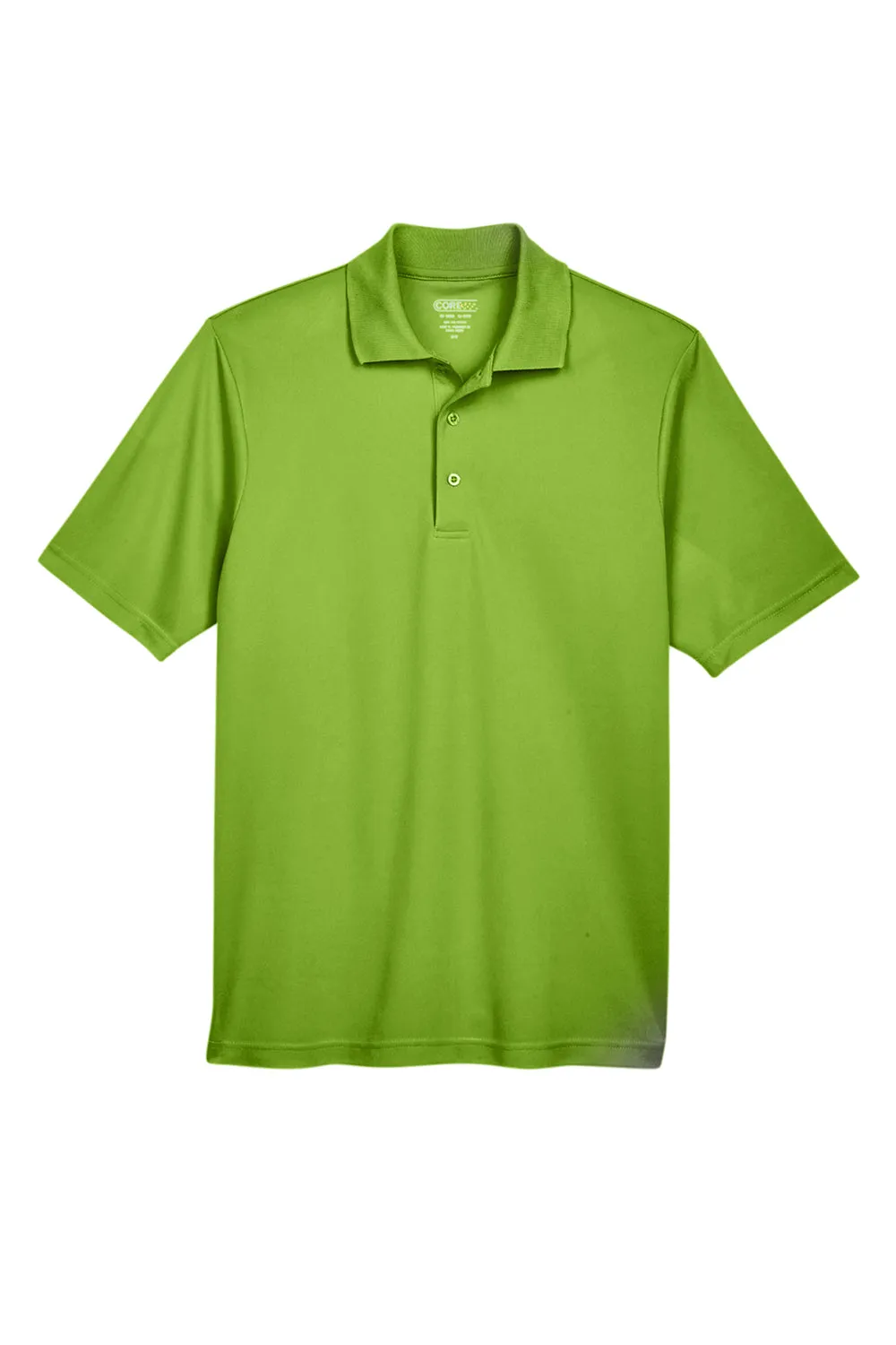 Core 365 Mens Origin Performance Moisture Wicking Short Sleeve Polo Shirt - Acid Green