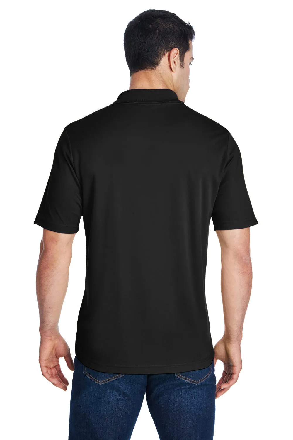 Core 365 Mens Origin Performance Moisture Wicking Short Sleeve Polo Shirt - Black