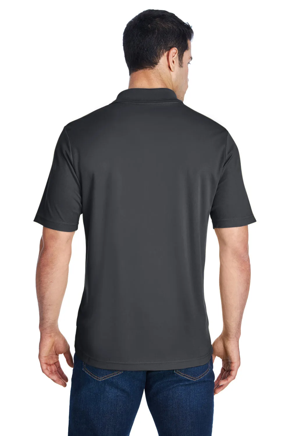 Core 365 Mens Origin Performance Moisture Wicking Short Sleeve Polo Shirt - Carbon Grey