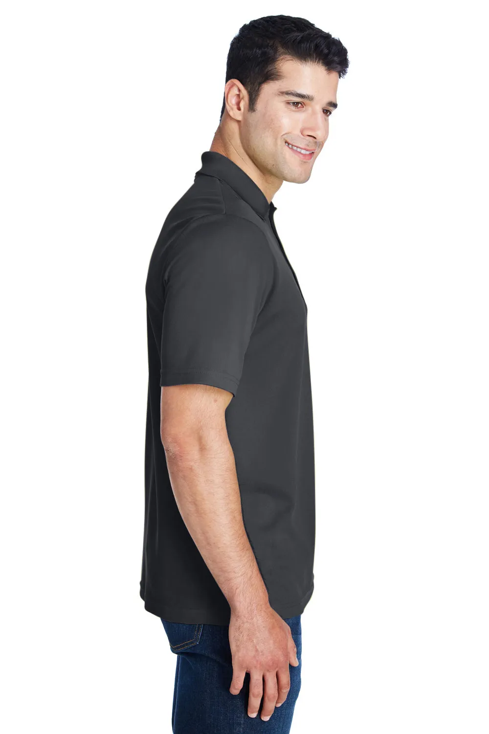 Core 365 Mens Origin Performance Moisture Wicking Short Sleeve Polo Shirt - Carbon Grey