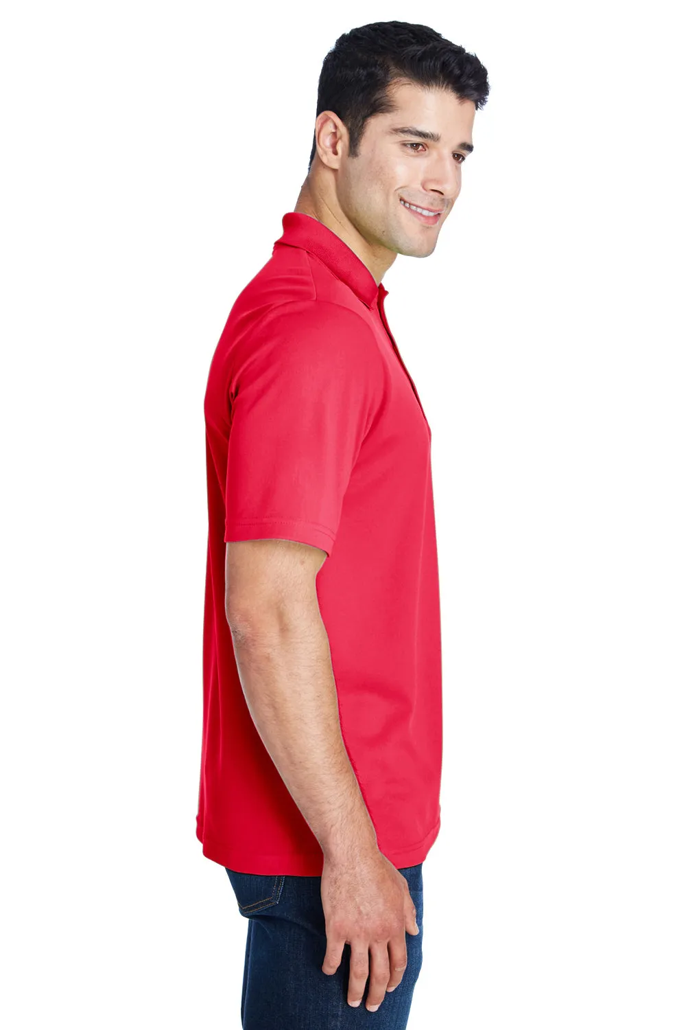 Core 365 Mens Origin Performance Moisture Wicking Short Sleeve Polo Shirt - Classic Red