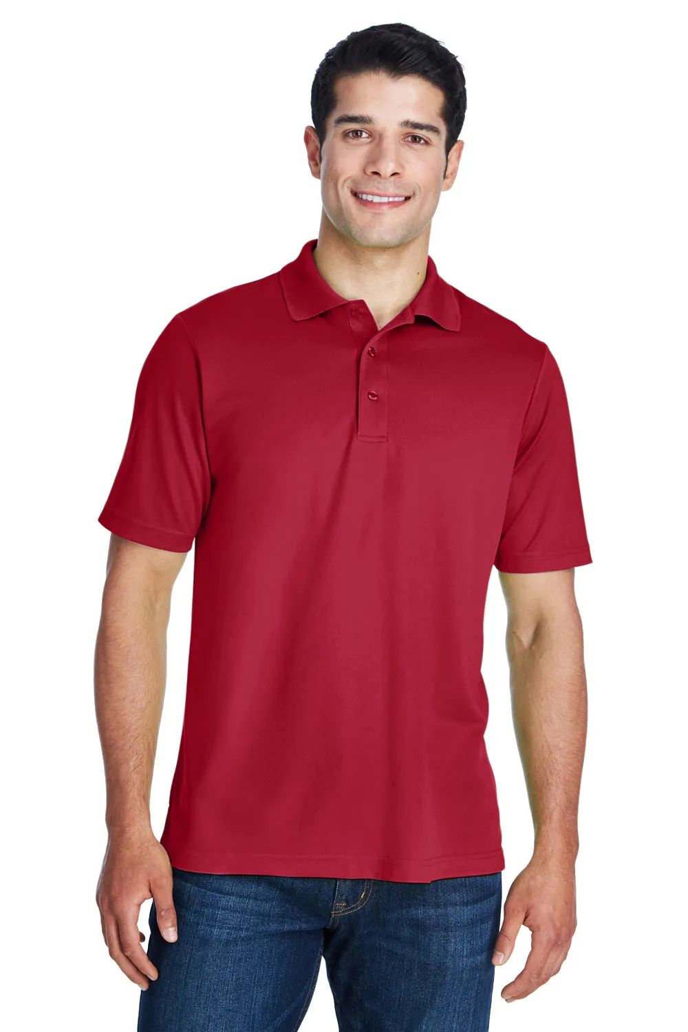 Core 365 Mens Origin Performance Moisture Wicking Short Sleeve Polo Shirt - Classic Red