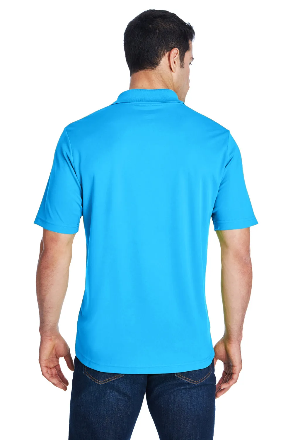 Core 365 Mens Origin Performance Moisture Wicking Short Sleeve Polo Shirt - Electric Blue