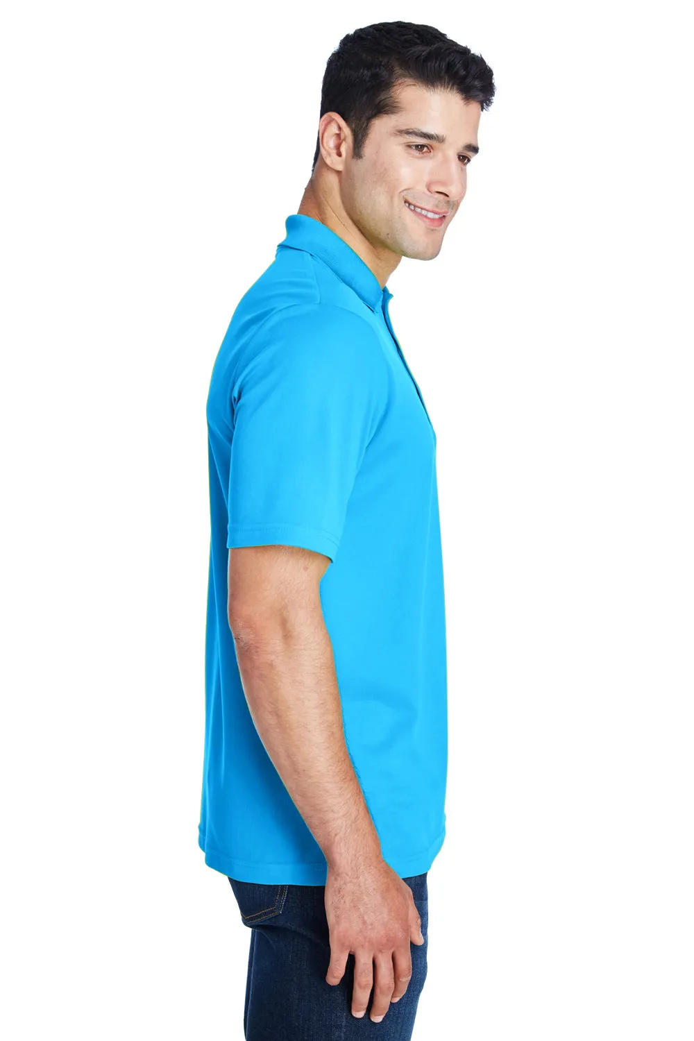 Core 365 Mens Origin Performance Moisture Wicking Short Sleeve Polo Shirt - Electric Blue