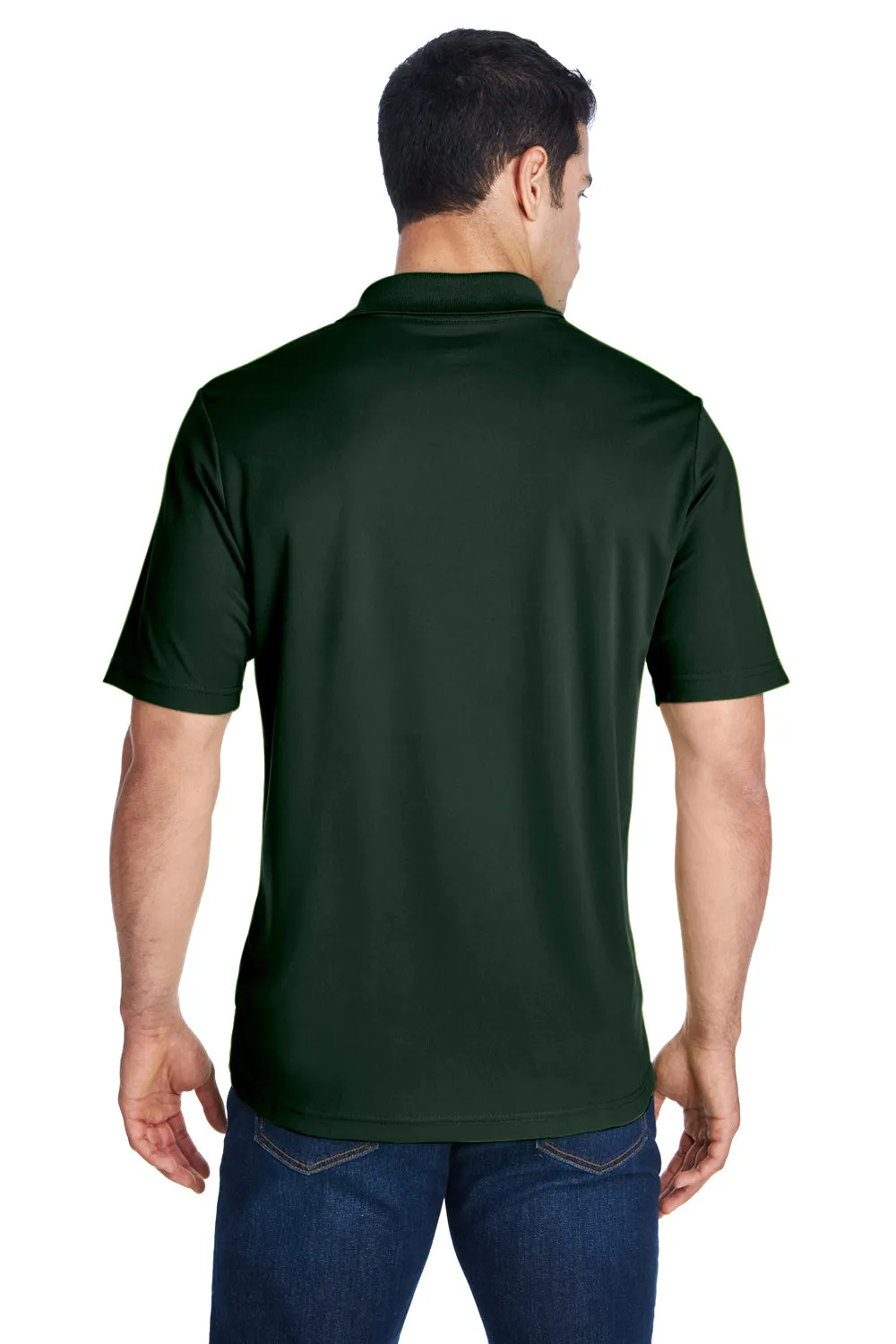 Core 365 Mens Origin Performance Moisture Wicking Short Sleeve Polo Shirt - Forest Green