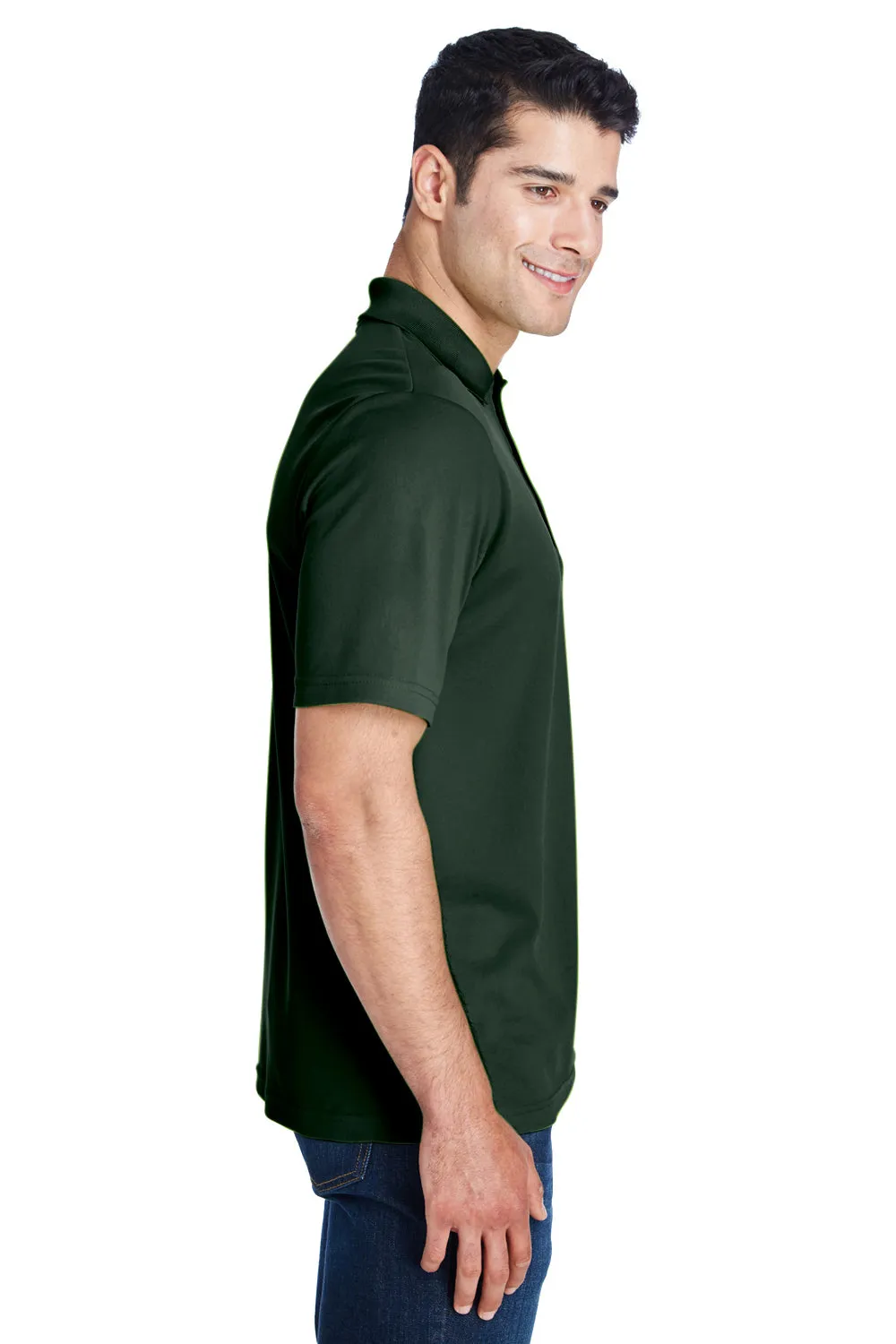 Core 365 Mens Origin Performance Moisture Wicking Short Sleeve Polo Shirt - Forest Green