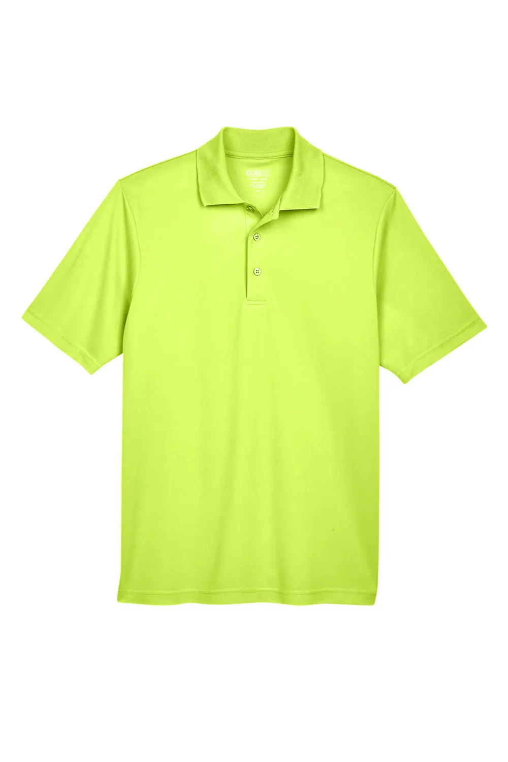 Core 365 Mens Origin Performance Moisture Wicking Short Sleeve Polo Shirt - Safety Yellow