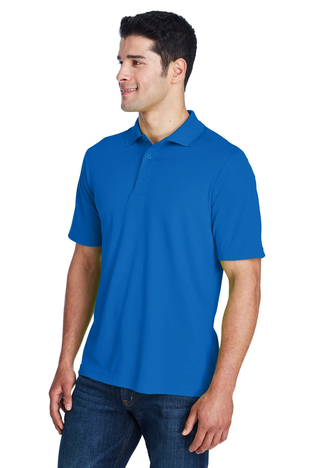 Core 365 Mens Origin Performance Moisture Wicking Short Sleeve Polo Shirt - True Royal Blue