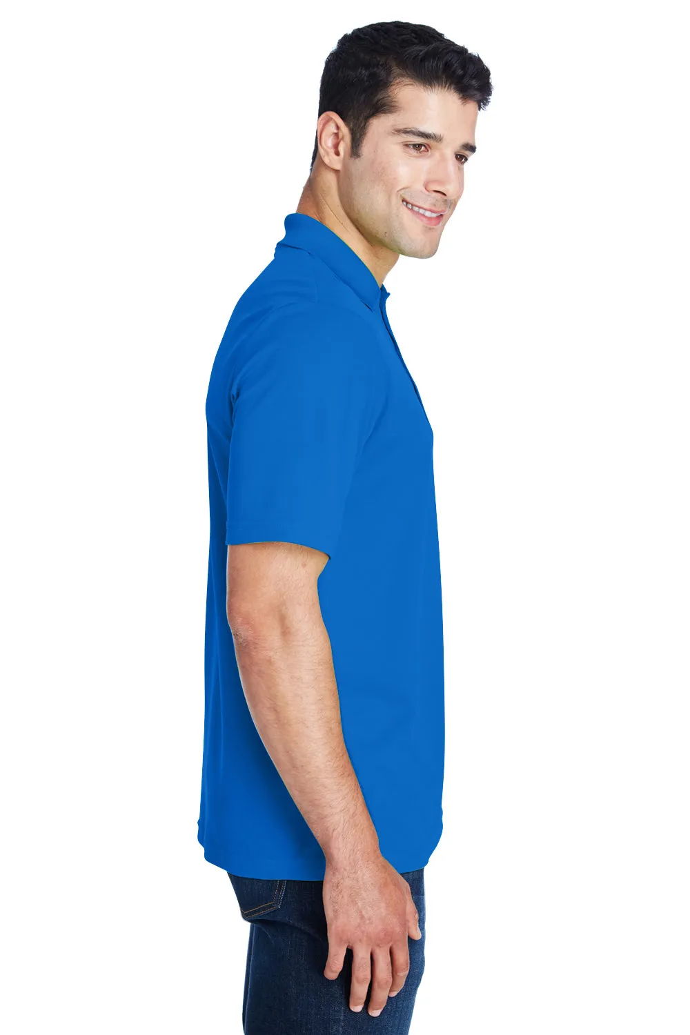Core 365 Mens Origin Performance Moisture Wicking Short Sleeve Polo Shirt - True Royal Blue