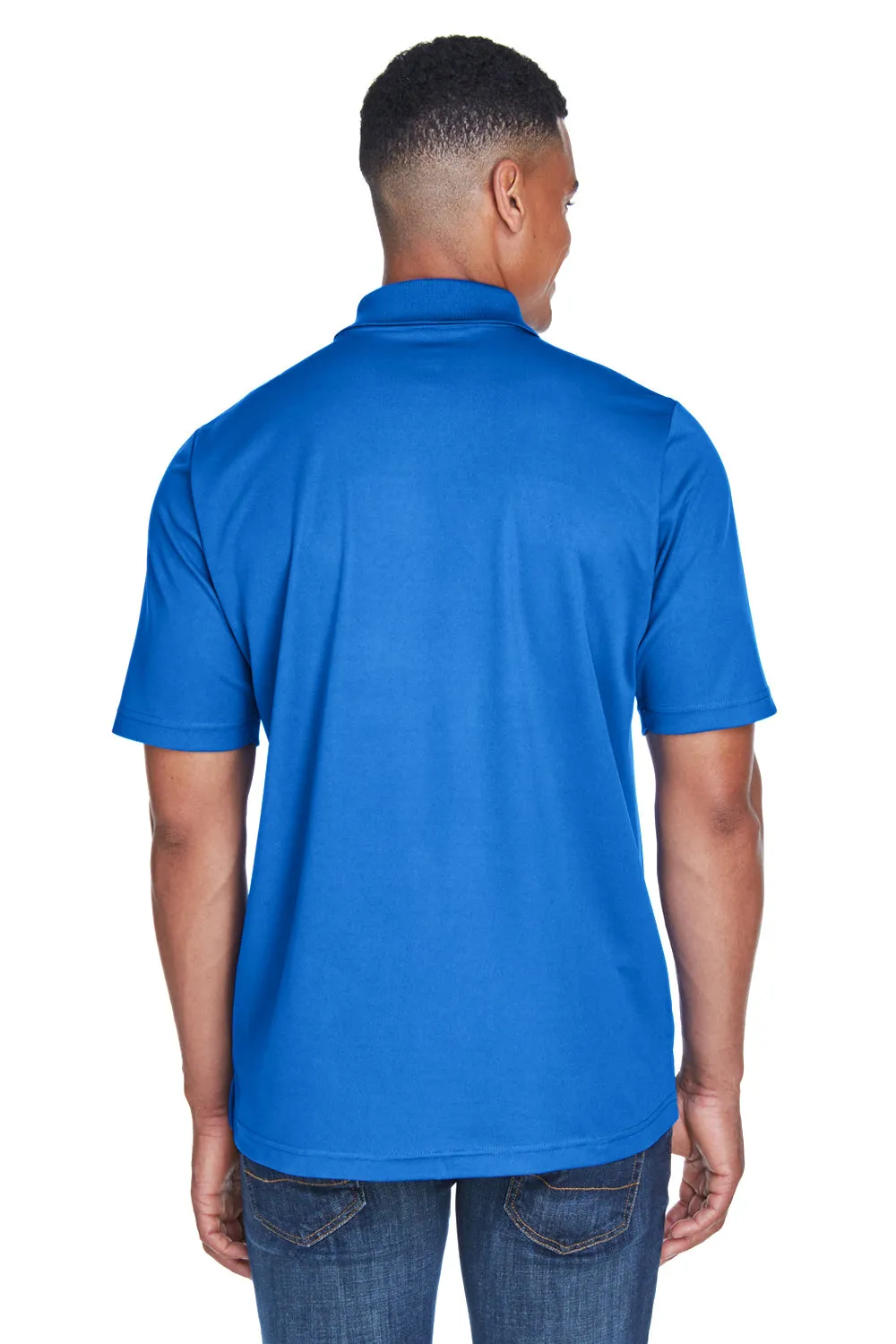 Core 365 Mens Origin Performance Moisture Wicking Short Sleeve Polo Shirt w/ Pocket - True Royal Blue