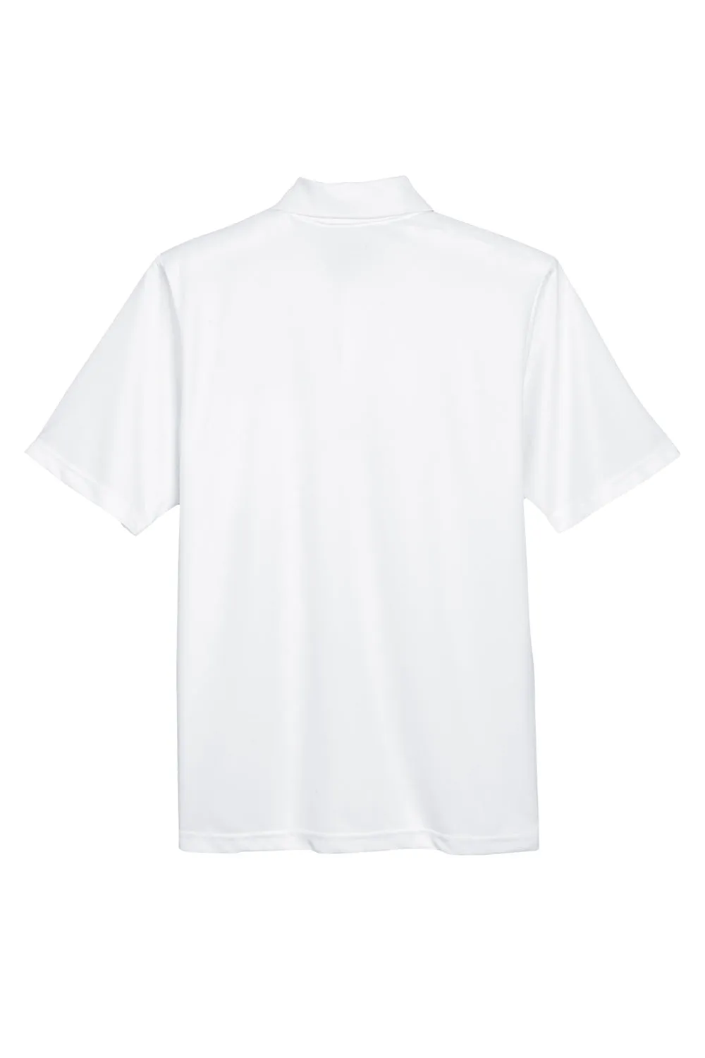 Core 365 Mens Origin Performance Moisture Wicking Short Sleeve Polo Shirt w/ Pocket - White