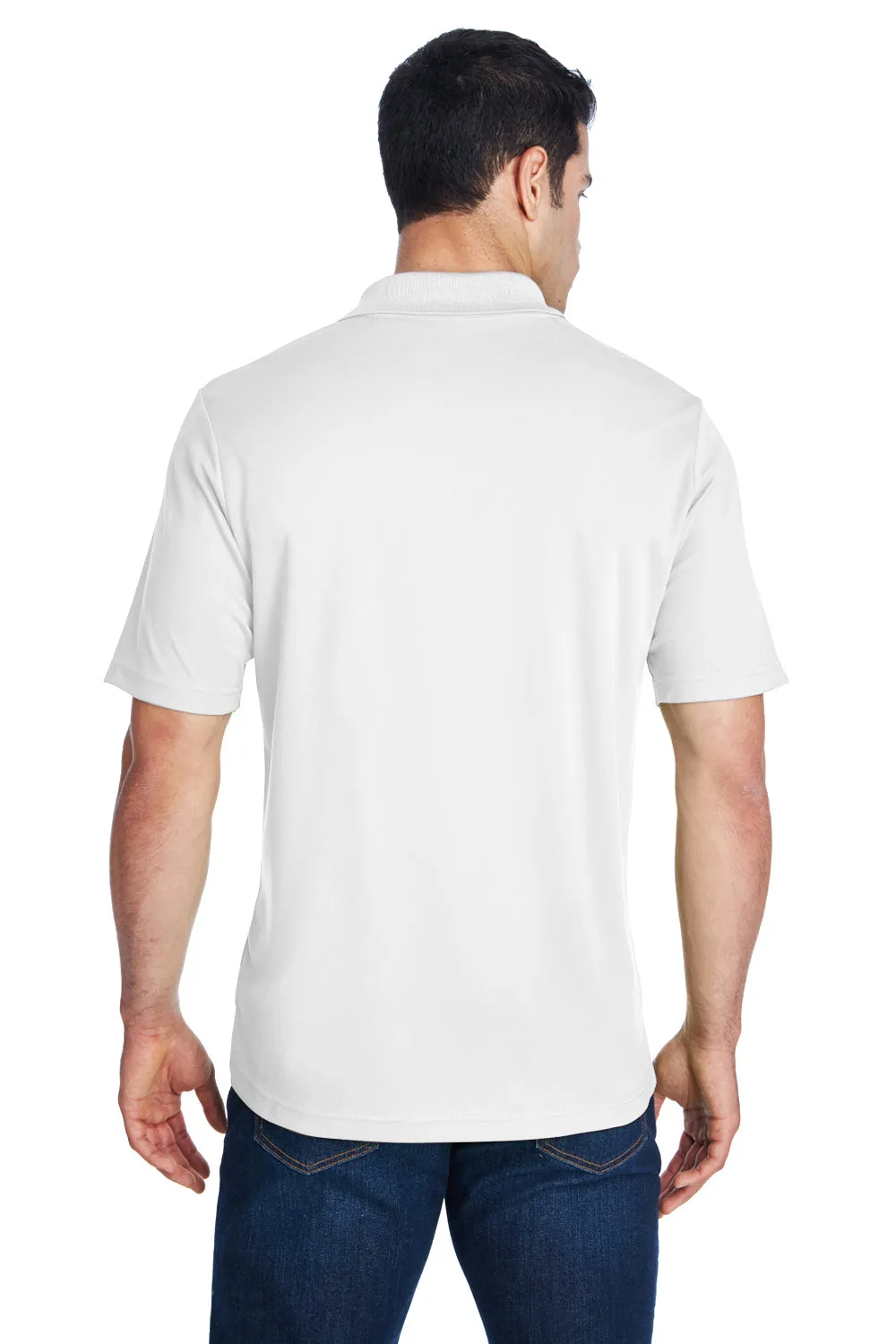 Core 365 Mens Origin Performance Moisture Wicking Short Sleeve Polo Shirt - White