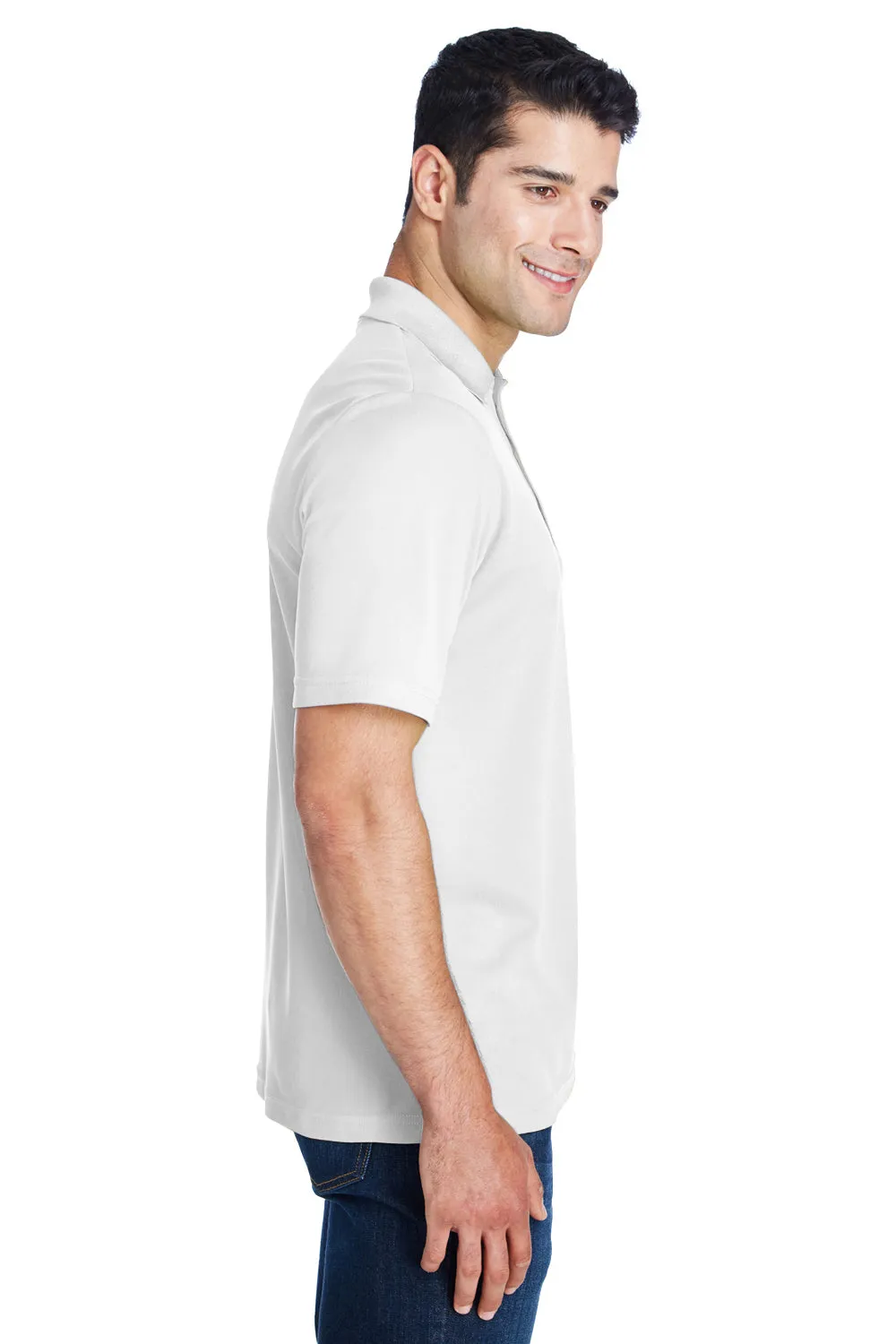 Core 365 Mens Origin Performance Moisture Wicking Short Sleeve Polo Shirt - White