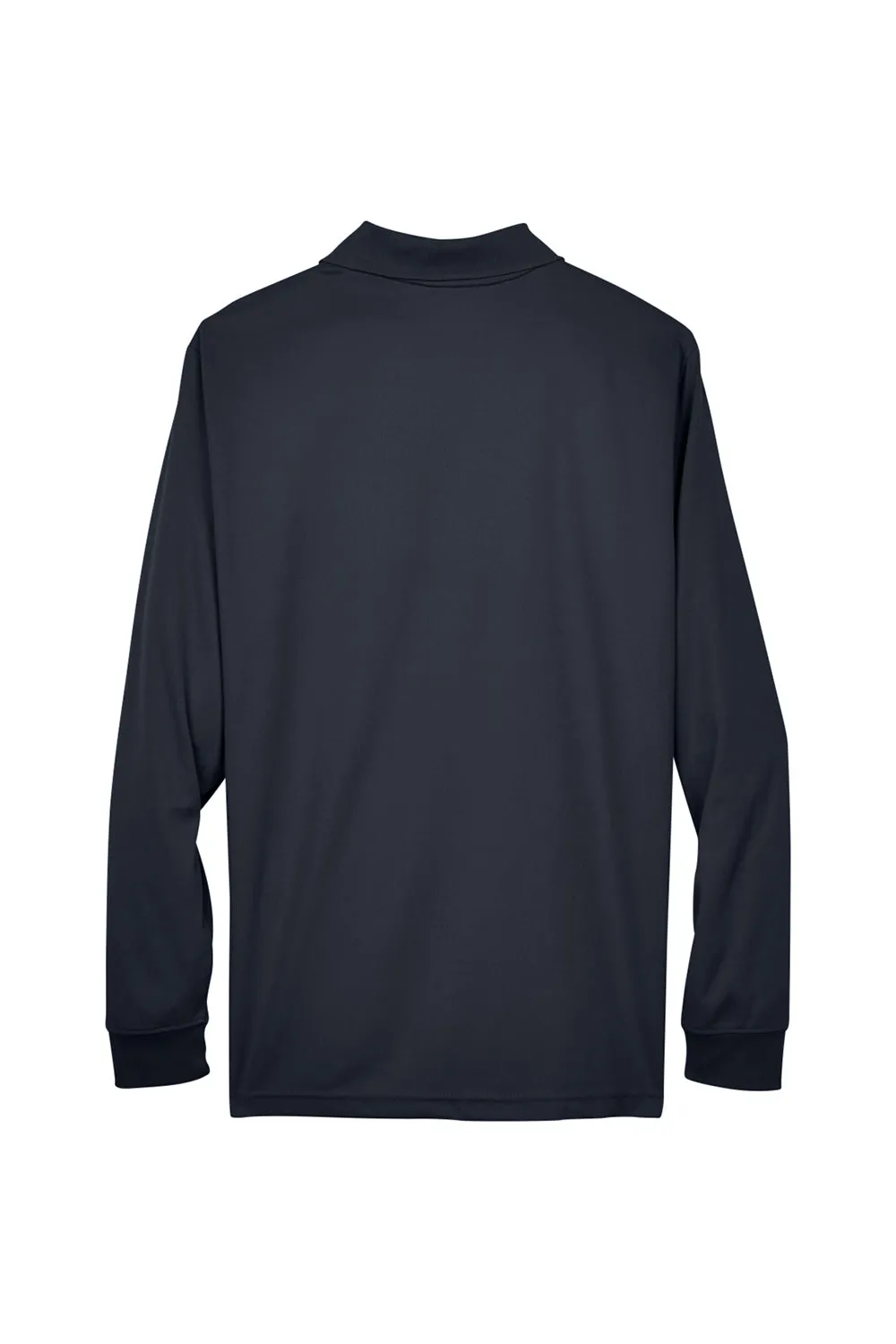 Core 365 Mens Pinnacle Performance Moisture Wicking Long Sleeve Polo Shirt - Carbon Grey