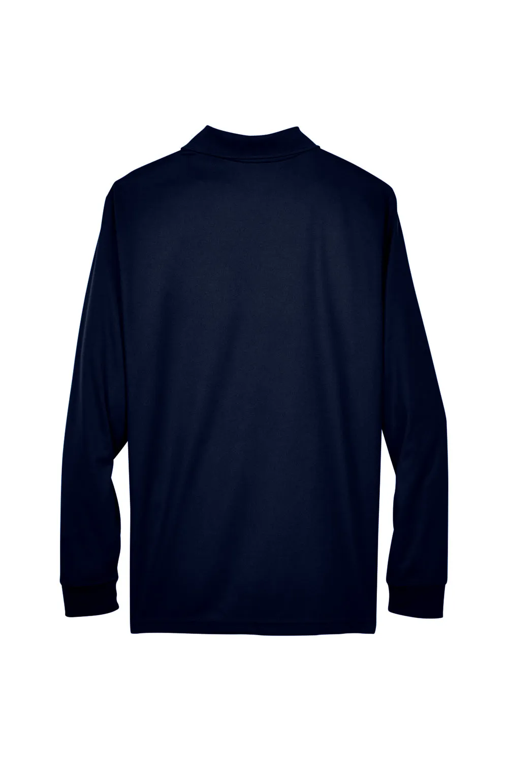 Core 365 Mens Pinnacle Performance Moisture Wicking Long Sleeve Polo Shirt - Classic Navy Blue