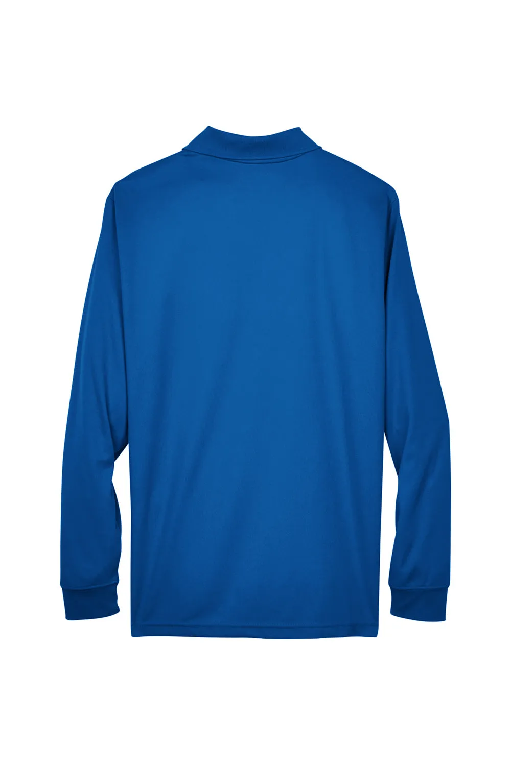 Core 365 Mens Pinnacle Performance Moisture Wicking Long Sleeve Polo Shirt - True Royal Blue