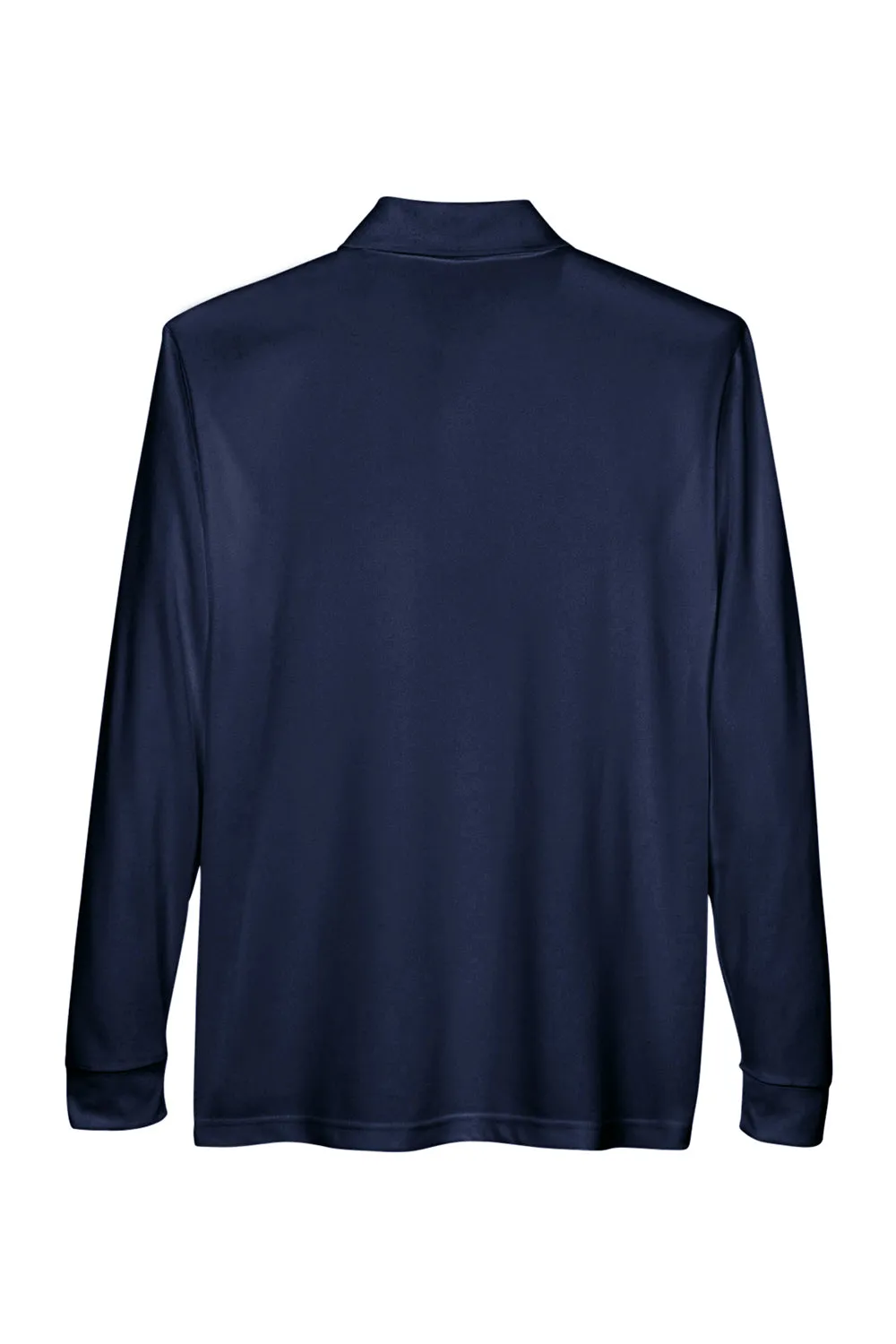 Core 365 Mens Pinnacle Performance Moisture Wicking Long Sleeve Polo Shirt w/ Pocket - Classic Navy Blue