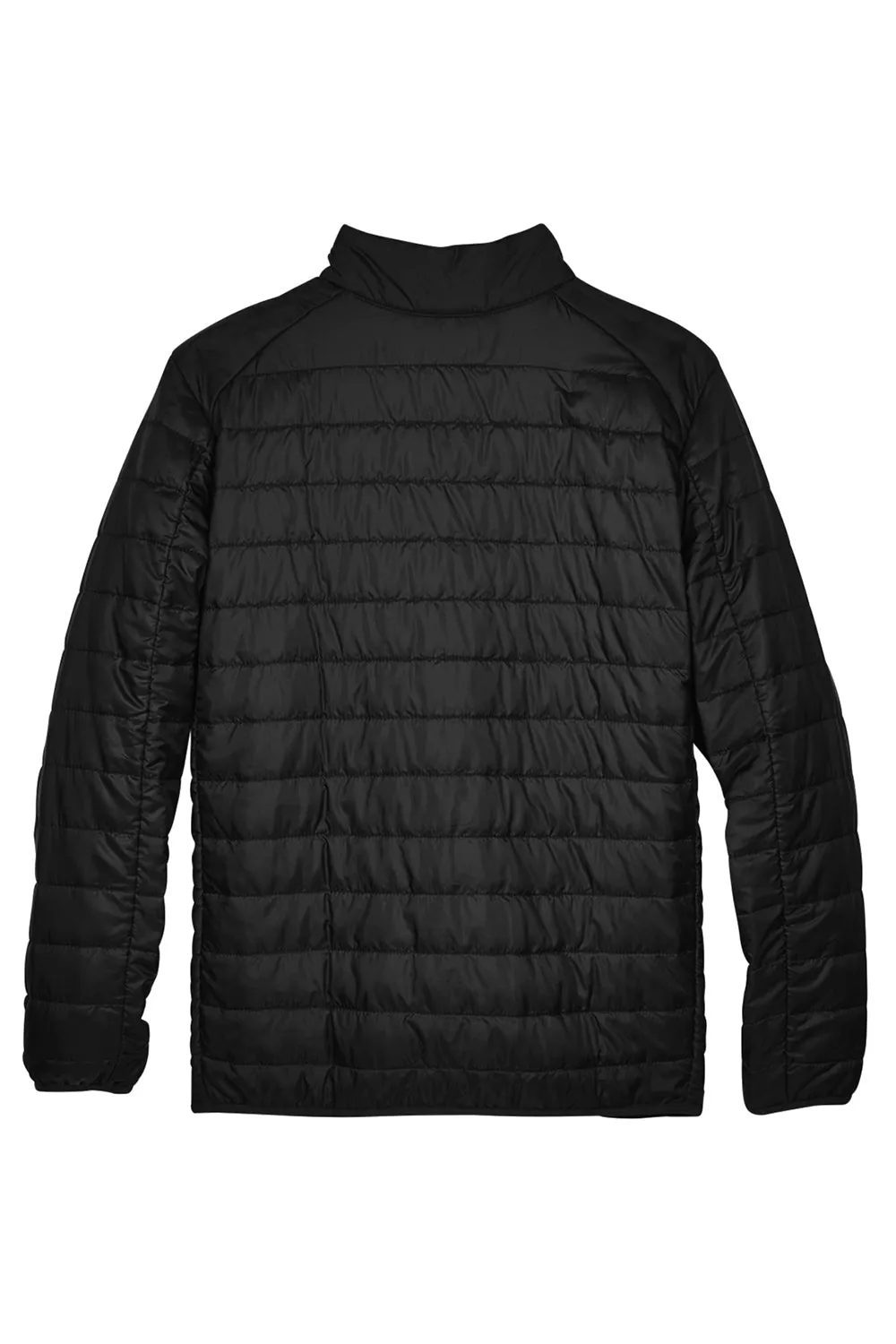 Core 365 Mens Prevail Packable Puffer Water Resistant Full Zip Jacket - Black