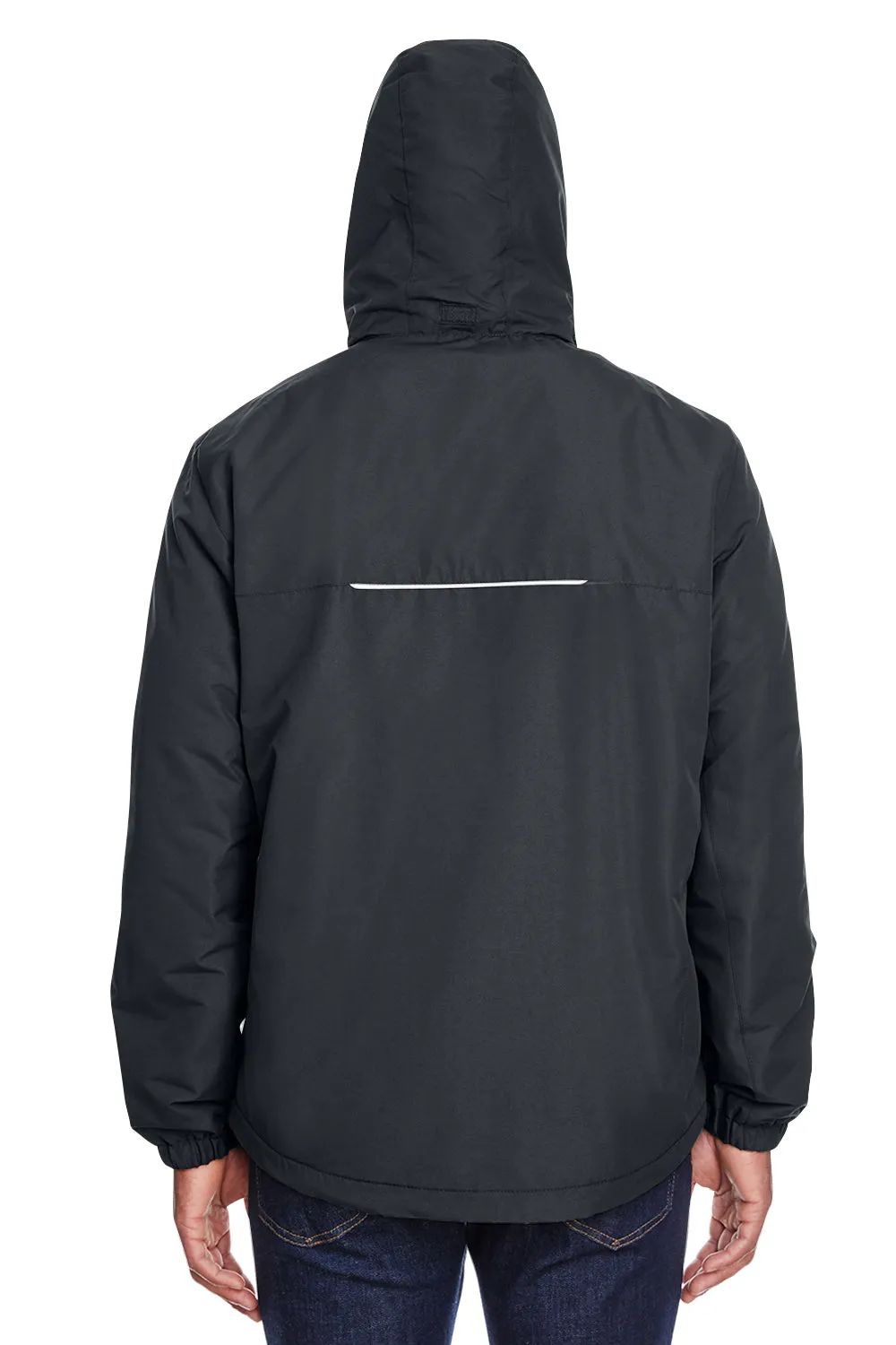 Core 365 Mens Profile Water Resistant Full Zip Hooded Jacket - Carbon Grey