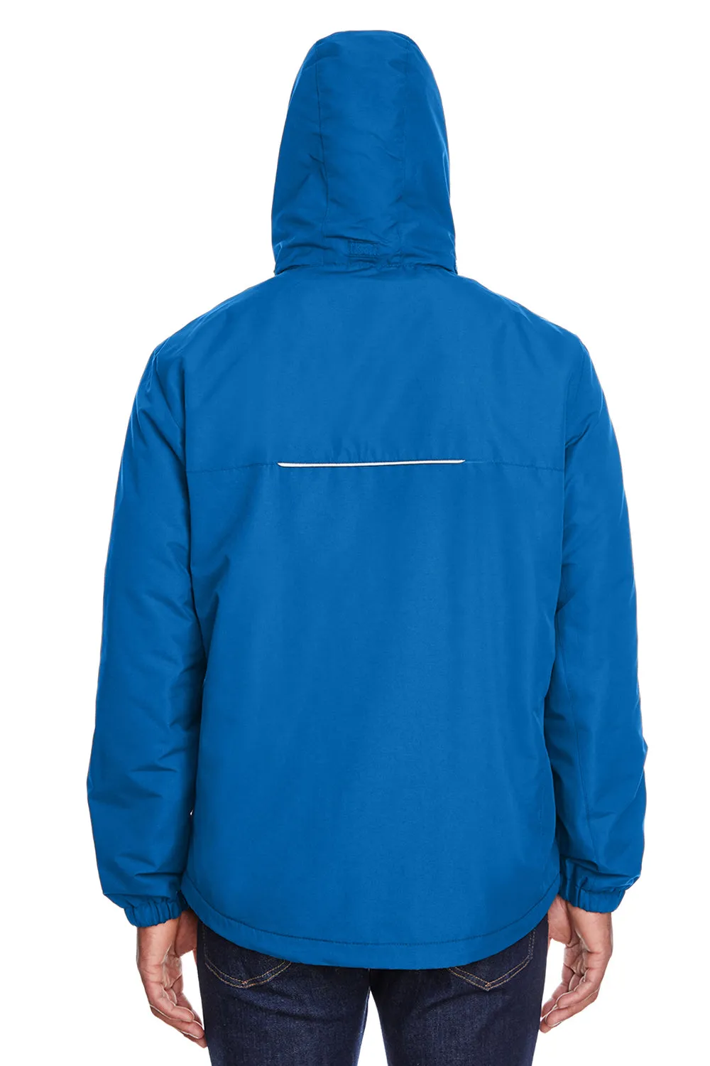 Core 365 Mens Profile Water Resistant Full Zip Hooded Jacket - True Royal Blue