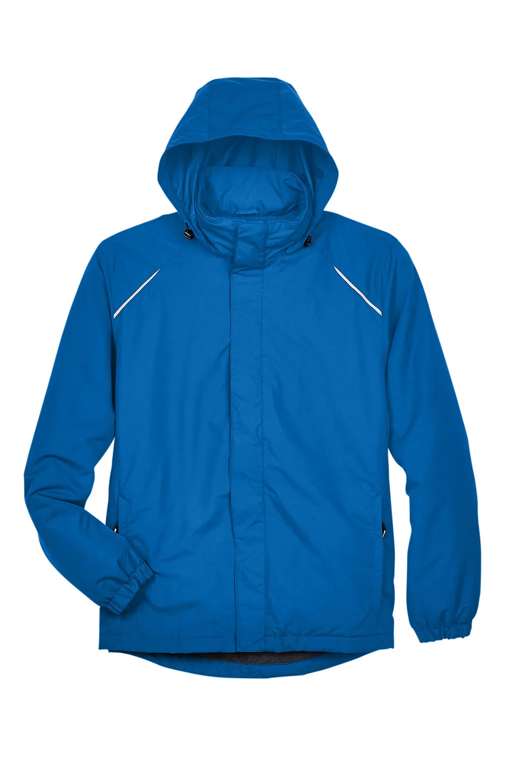 Core 365 Mens Profile Water Resistant Full Zip Hooded Jacket - True Royal Blue