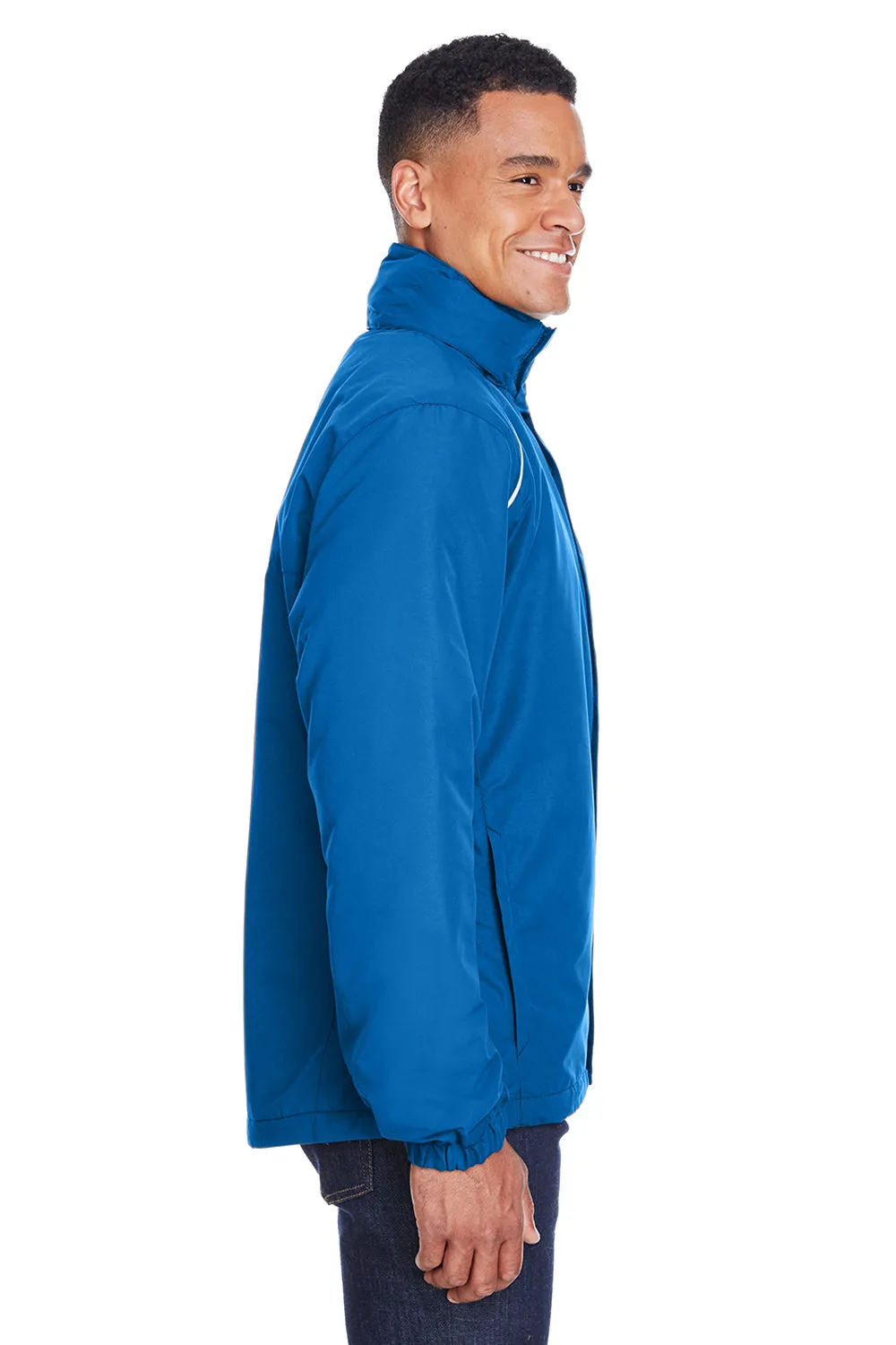 Core 365 Mens Profile Water Resistant Full Zip Hooded Jacket - True Royal Blue