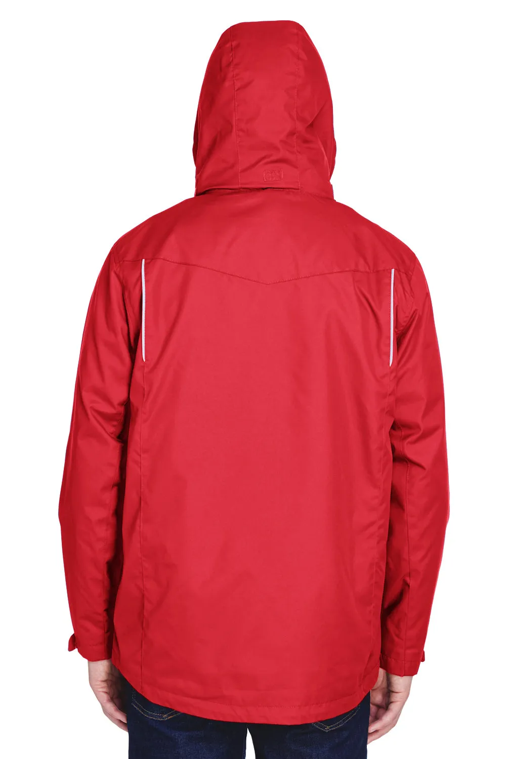 Core 365 Mens Region 3-in-1 Water Resistant Full Zip Hooded Jacket - Classic Red - Closeout