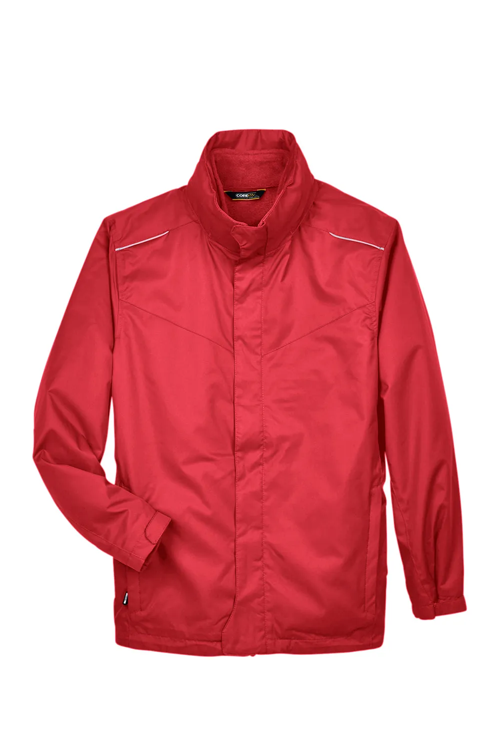Core 365 Mens Region 3-in-1 Water Resistant Full Zip Hooded Jacket - Classic Red - Closeout