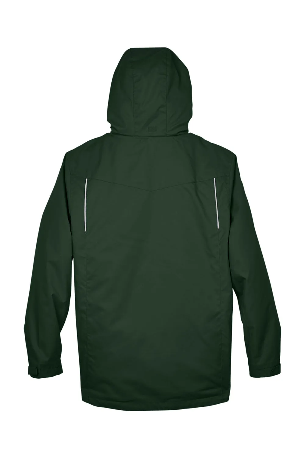 Core 365 Mens Region 3-in-1 Water Resistant Full Zip Hooded Jacket - Forest Green