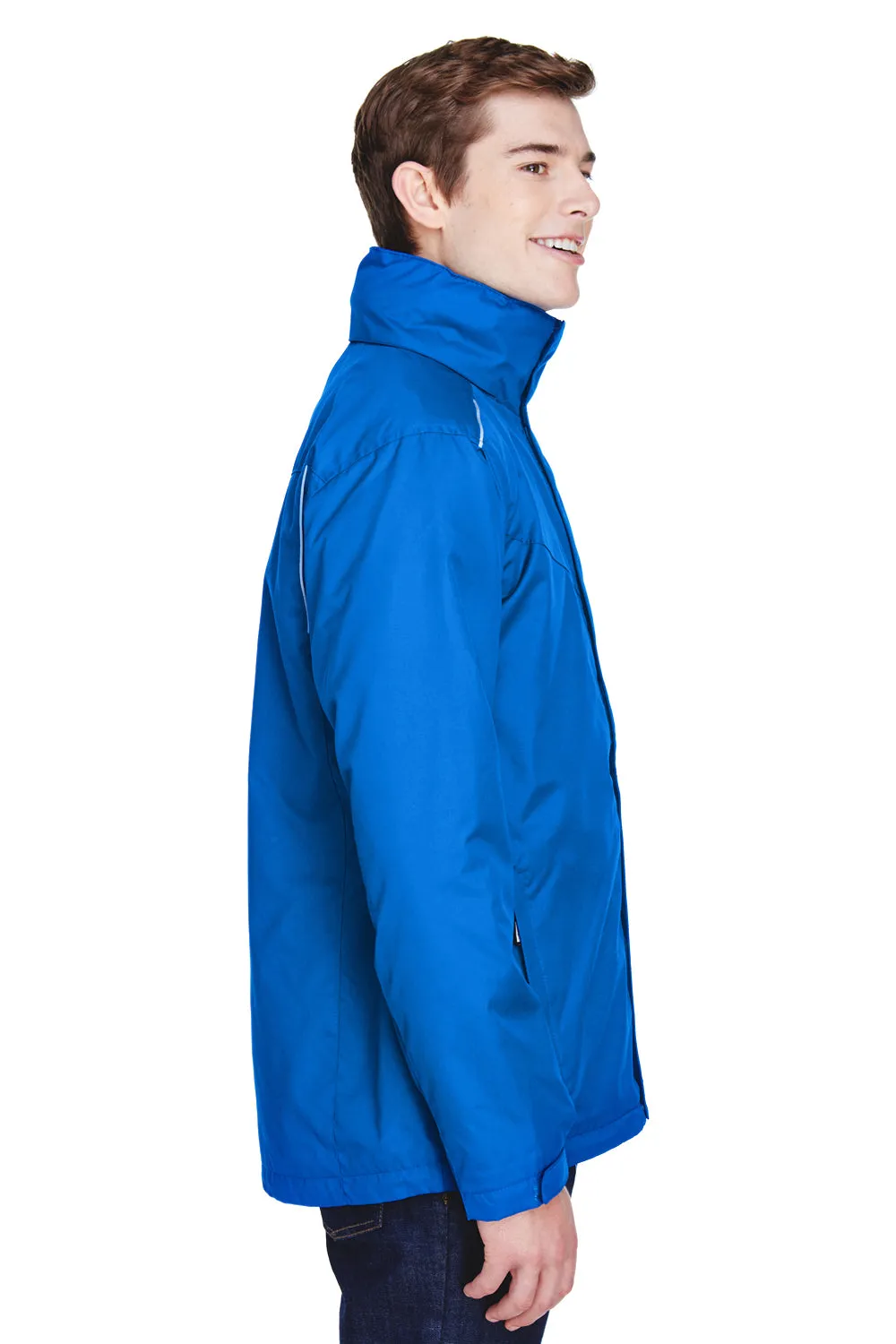 Core 365 Mens Region 3-in-1 Water Resistant Full Zip Hooded Jacket - True Royal Blue