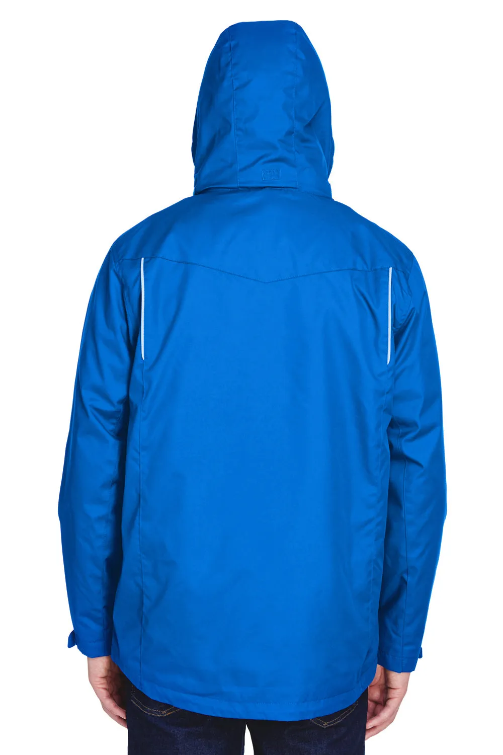 Core 365 Mens Region 3-in-1 Water Resistant Full Zip Hooded Jacket - True Royal Blue
