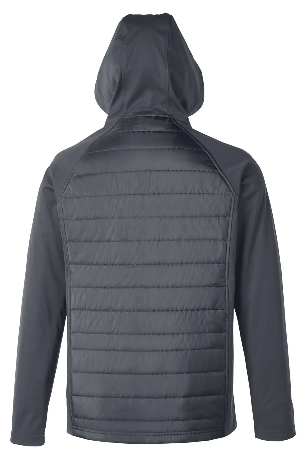 Core 365 Mens Techno Lite Hybrid Windproof & Waterproof Full Zip Hooded Jacket - Carbon Grey