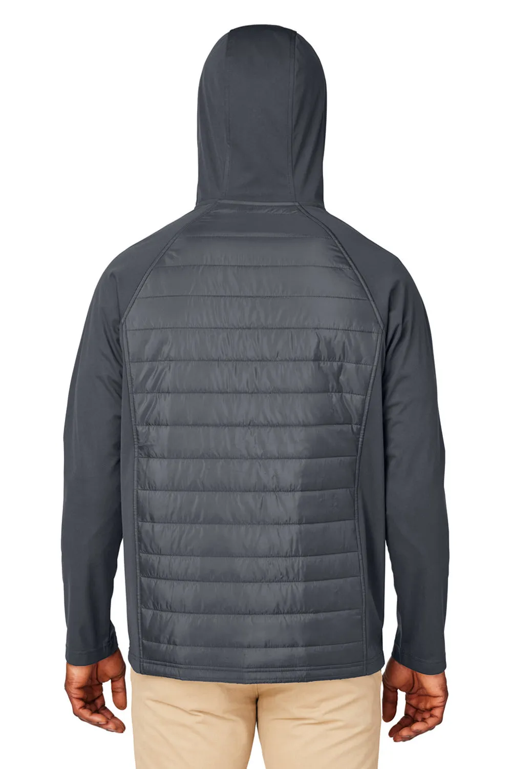 Core 365 Mens Techno Lite Hybrid Windproof & Waterproof Full Zip Hooded Jacket - Carbon Grey