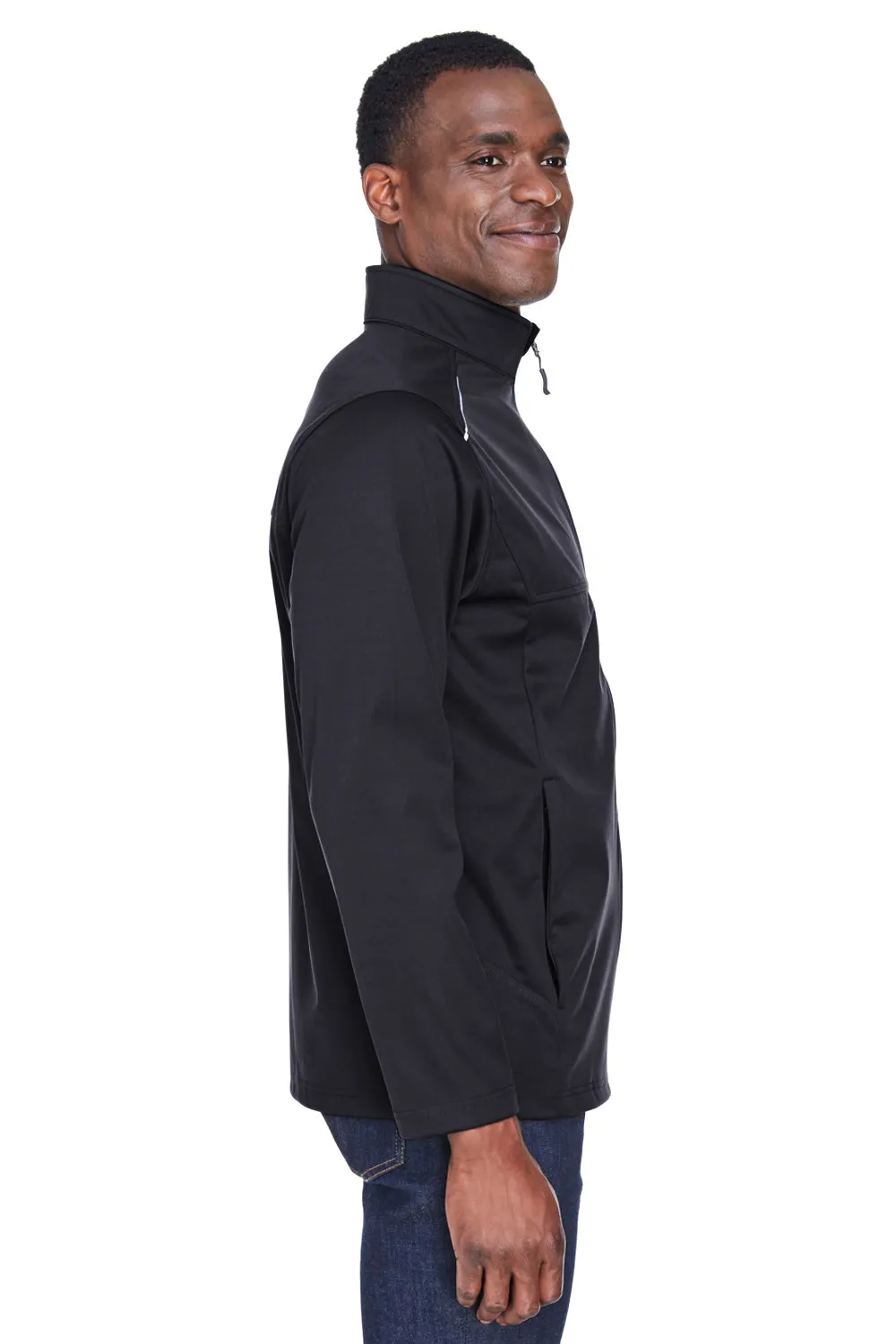 Core 365 Mens Techno Lite Water Resistant Full Zip Jacket - Black