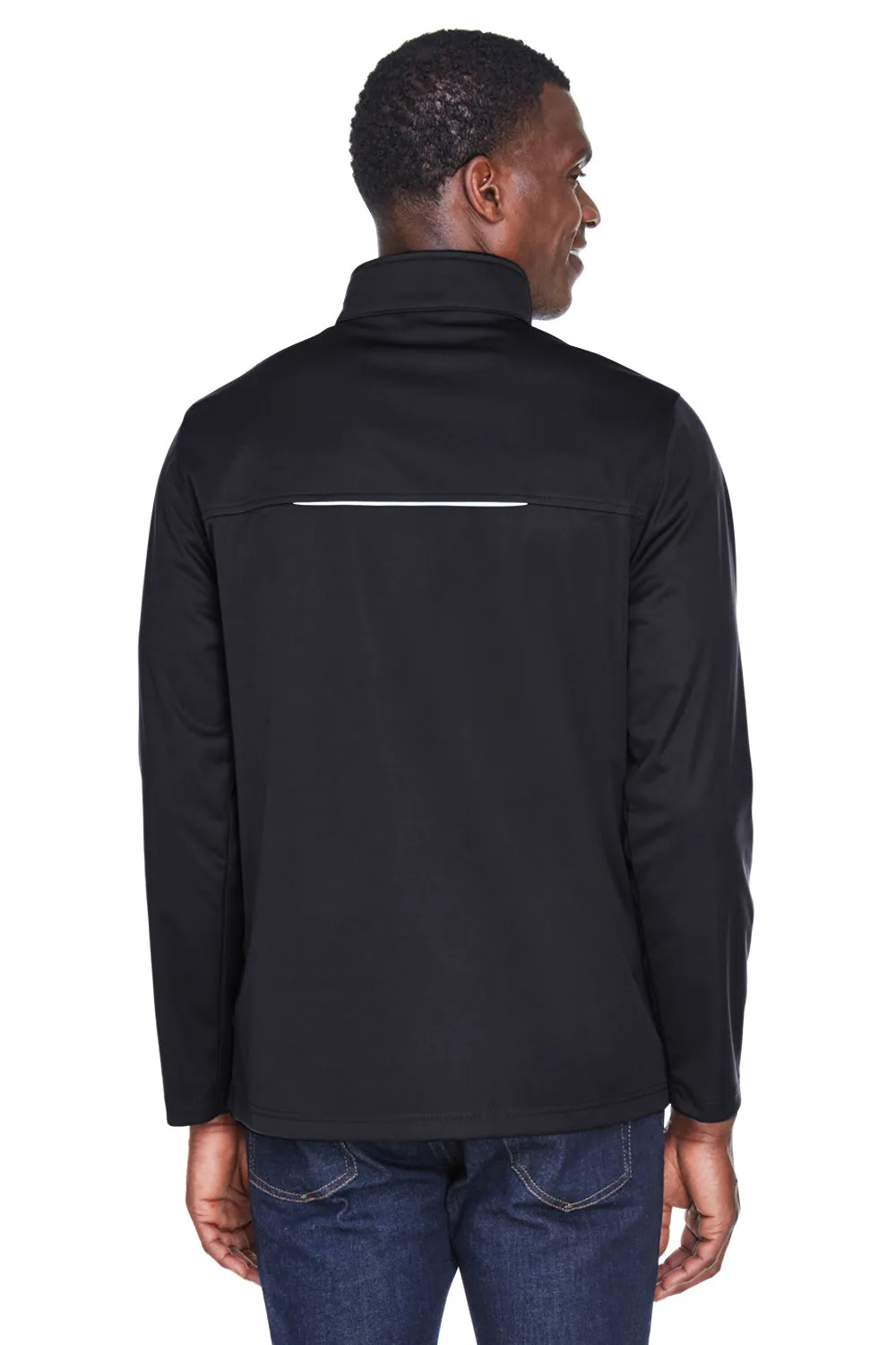 Core 365 Mens Techno Lite Water Resistant Full Zip Jacket - Black