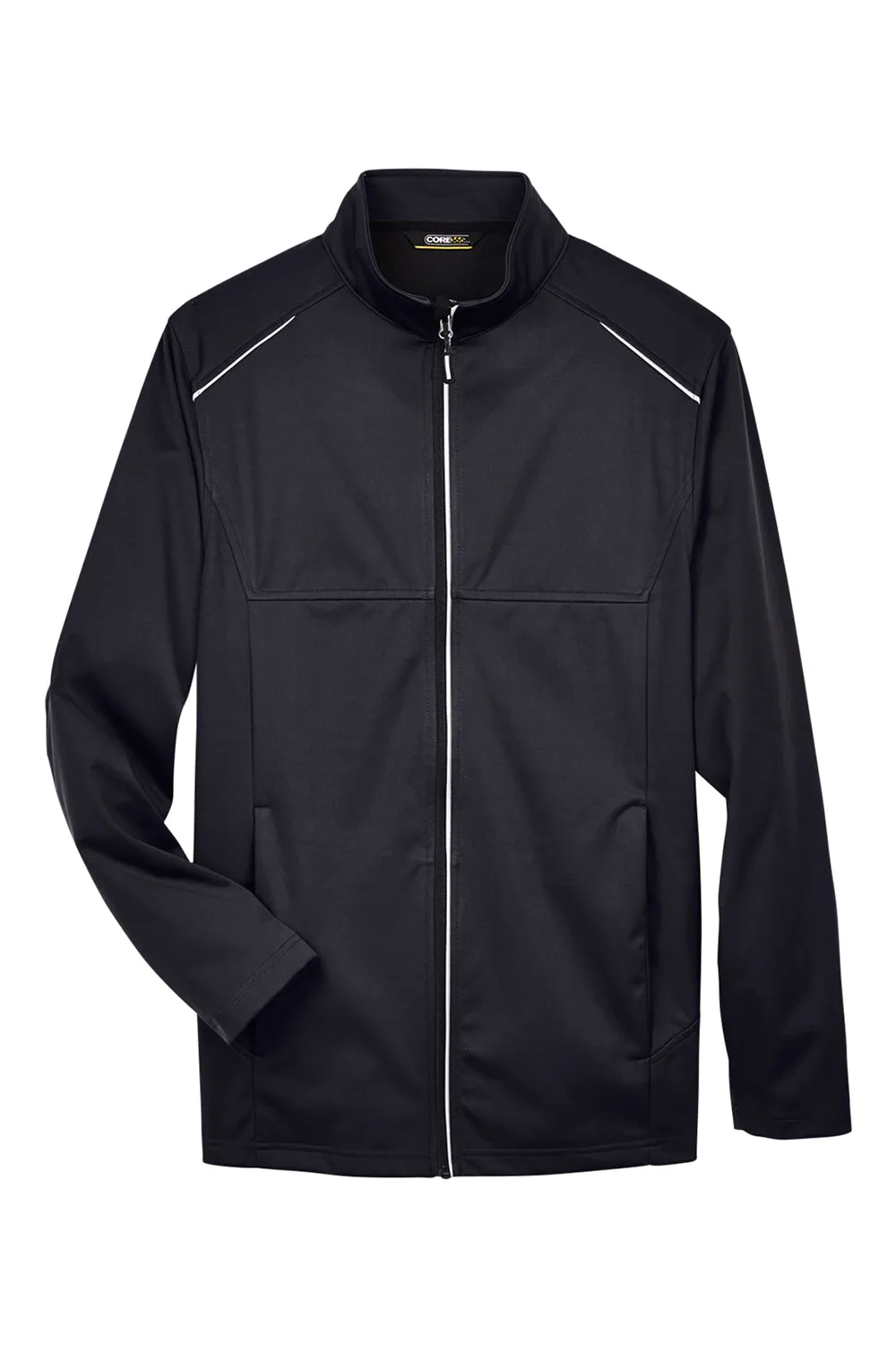 Core 365 Mens Techno Lite Water Resistant Full Zip Jacket - Black