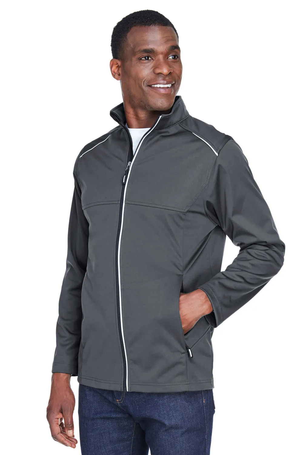 Core 365 Mens Techno Lite Water Resistant Full Zip Jacket - Carbon Grey