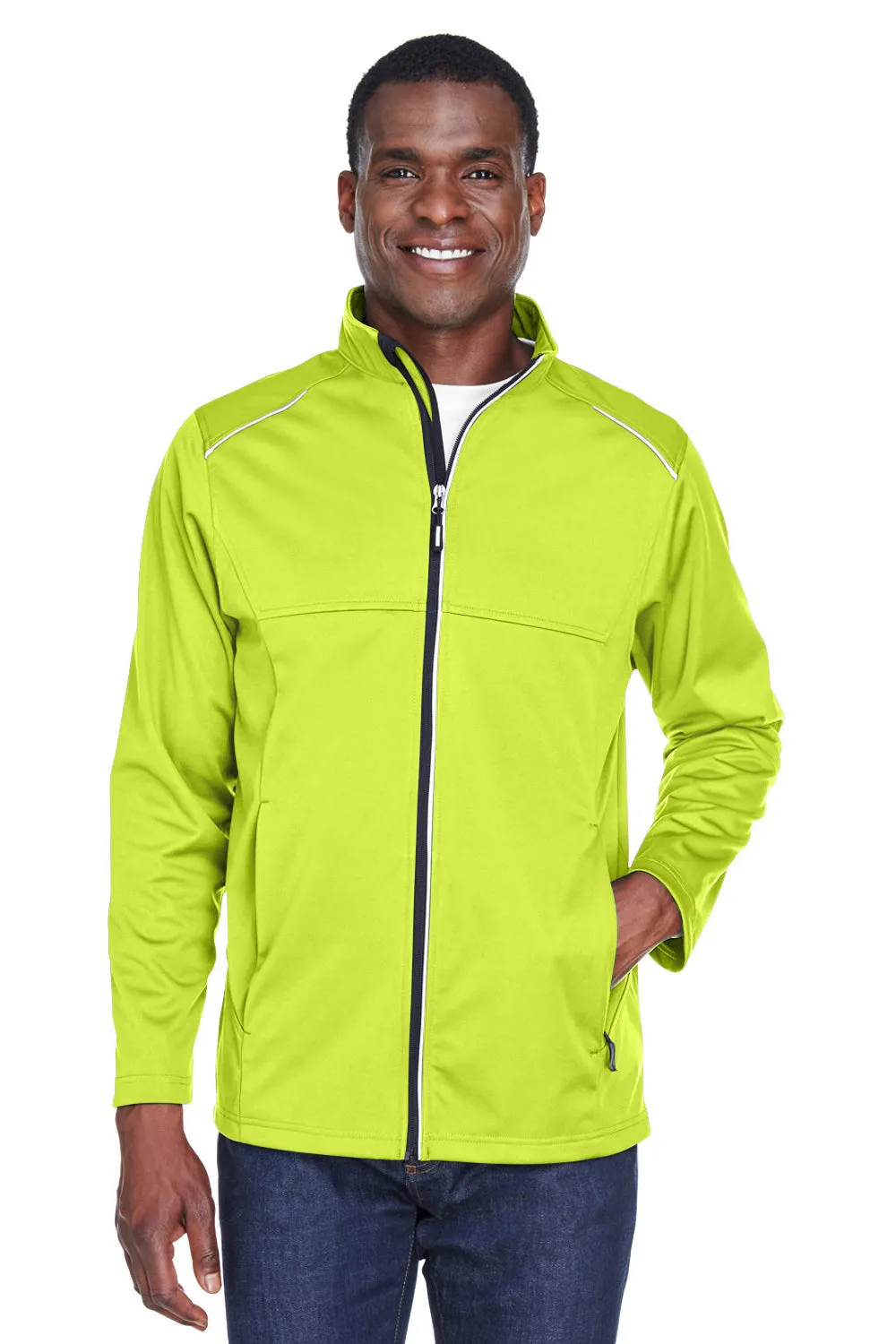 Core 365 Mens Techno Lite Water Resistant Full Zip Jacket - Safety Yellow
