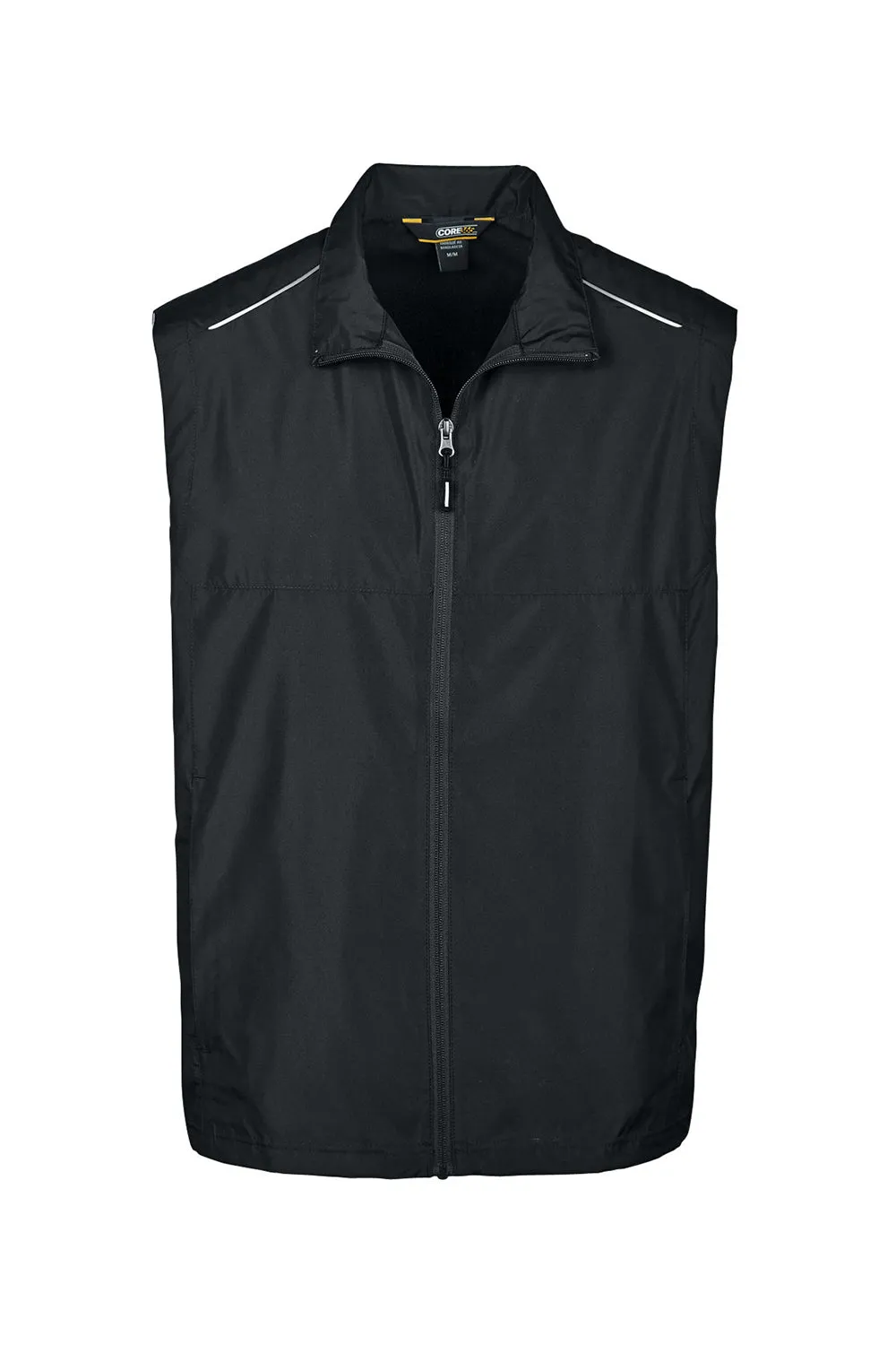 Core 365 Mens Techno Lite Water Resistant Full Zip Vest - Black