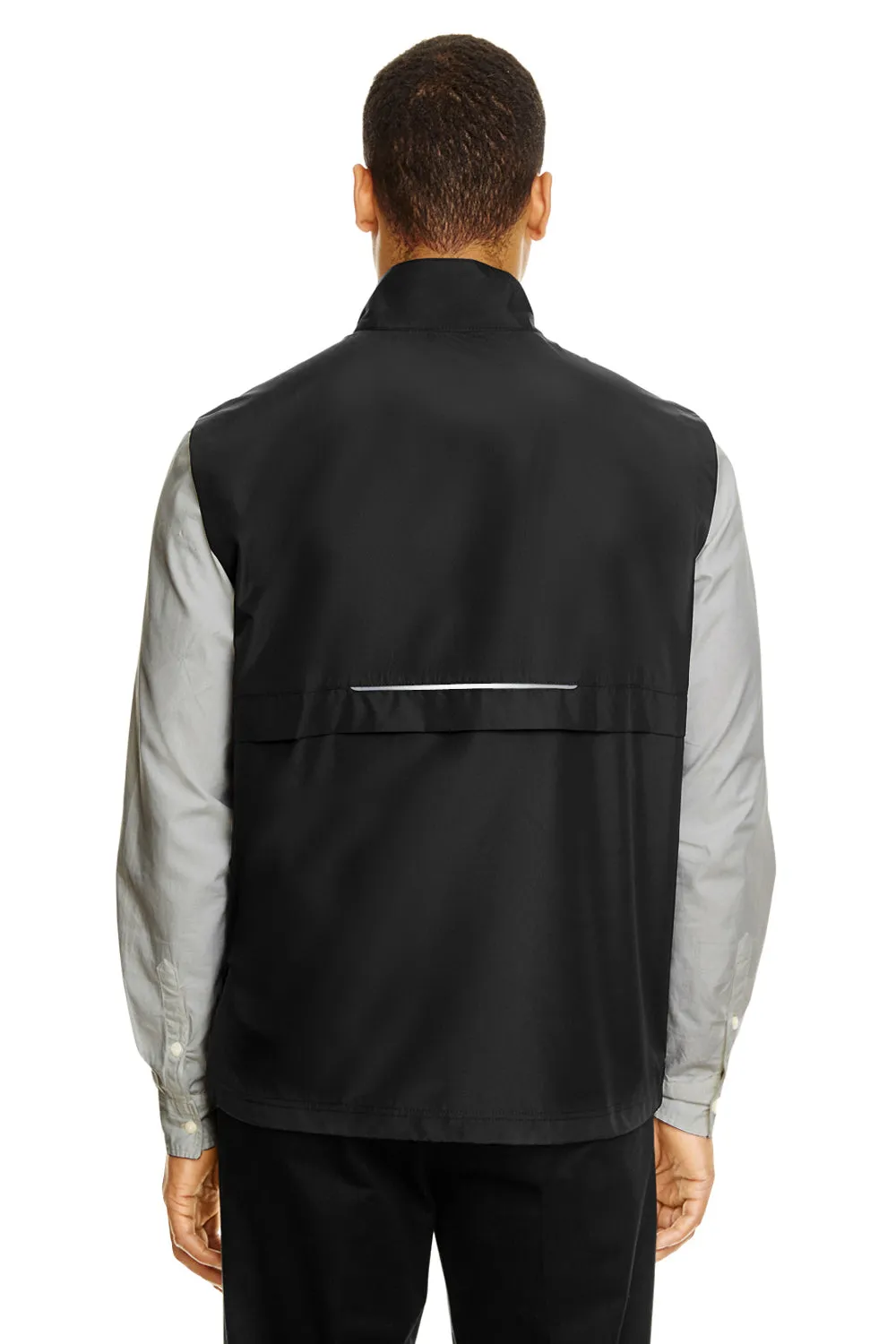 Core 365 Mens Techno Lite Water Resistant Full Zip Vest - Black
