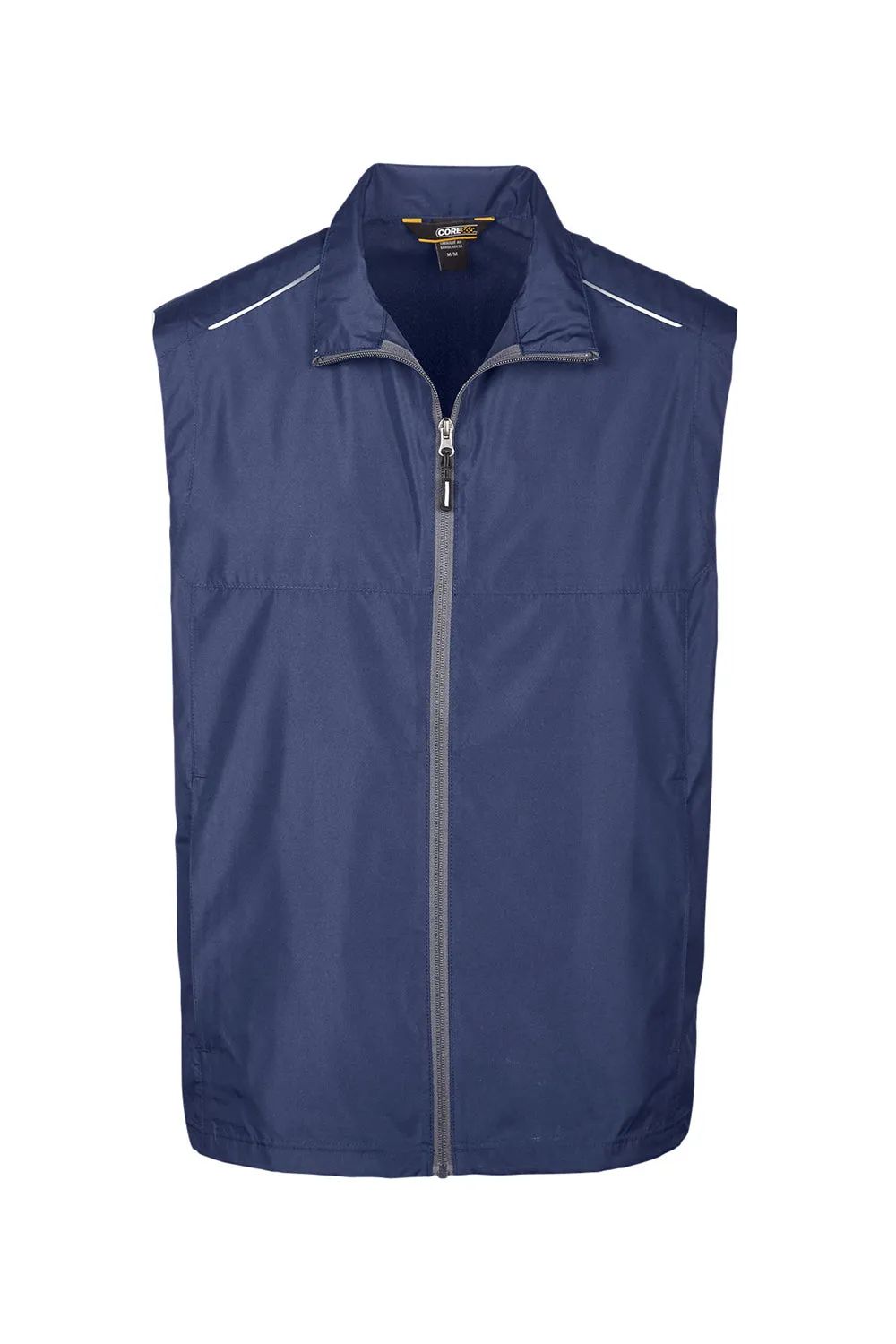 Core 365 Mens Techno Lite Water Resistant Full Zip Vest - Classic Navy Blue