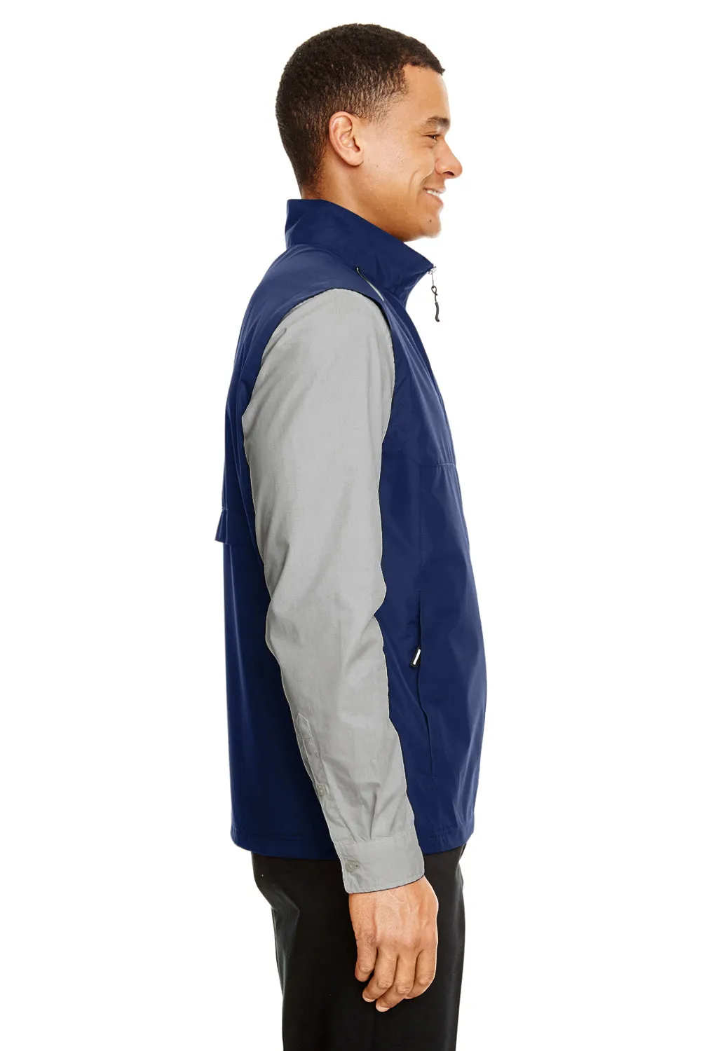 Core 365 Mens Techno Lite Water Resistant Full Zip Vest - Classic Navy Blue