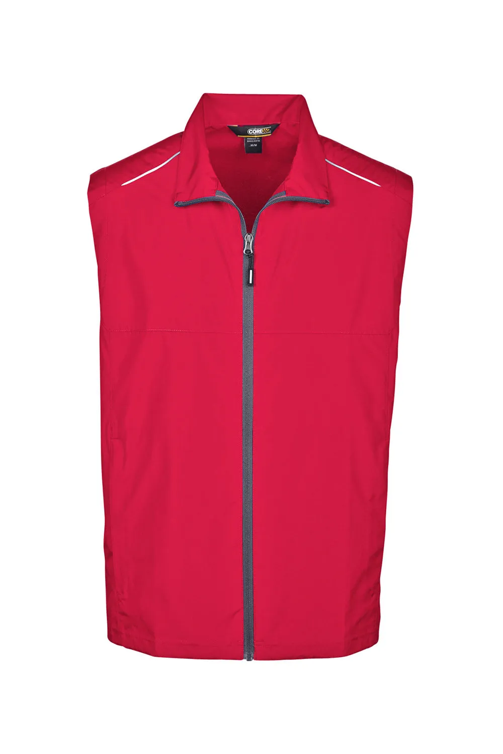 Core 365 Mens Techno Lite Water Resistant Full Zip Vest - Classic Red