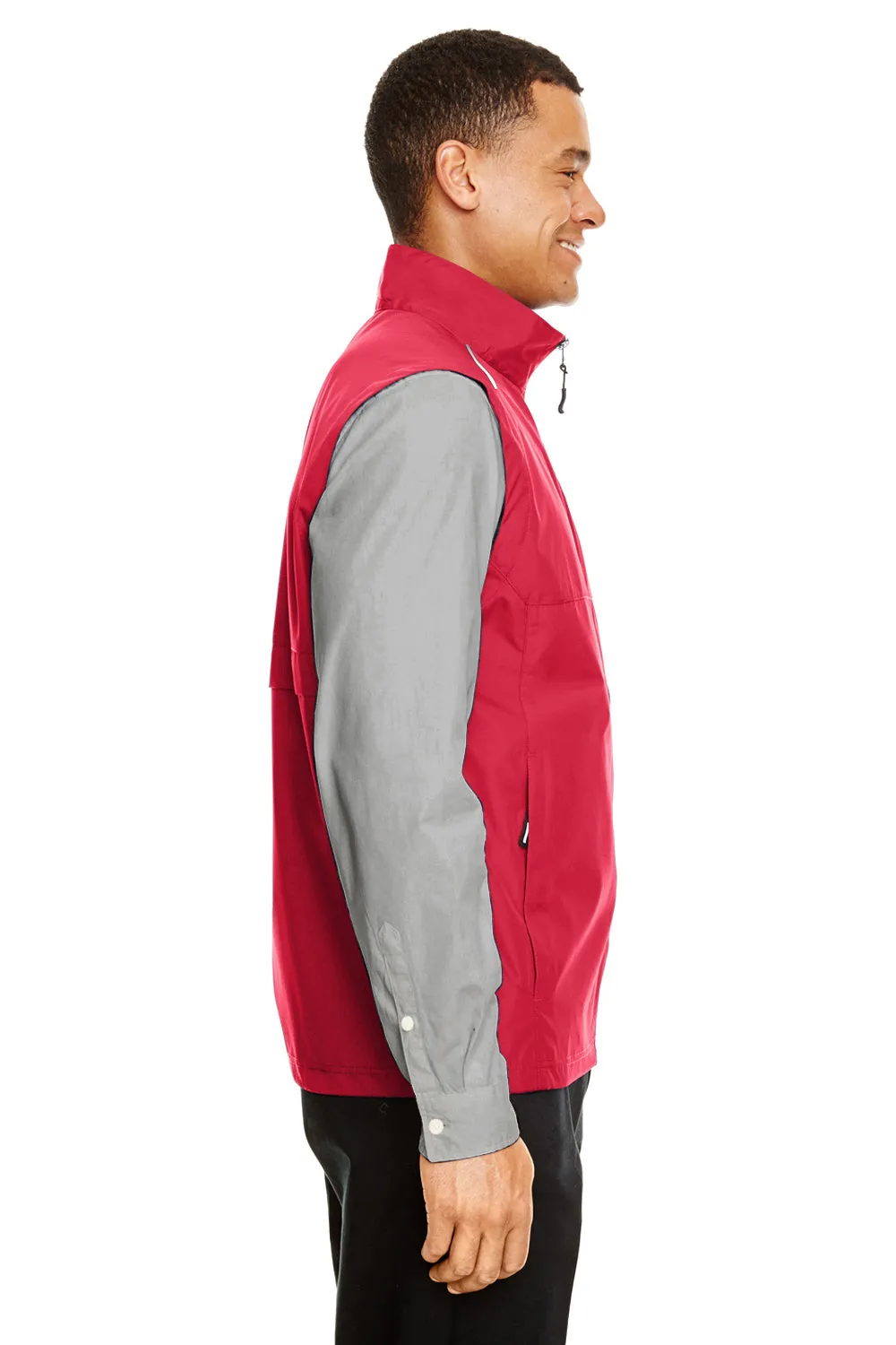 Core 365 Mens Techno Lite Water Resistant Full Zip Vest - Classic Red