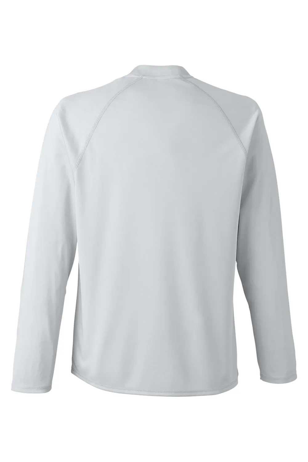 Core 365 Mens Ultra MVP Raglan Moisture Wicking Long Sleeve Crewneck T-Shirt - Platinum Grey