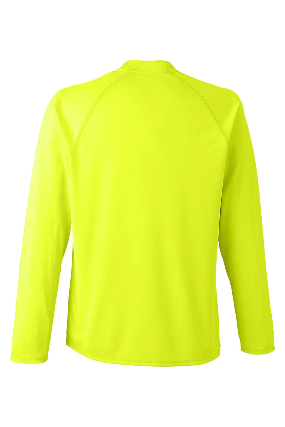 Core 365 Mens Ultra MVP Raglan Moisture Wicking Long Sleeve Crewneck T-Shirt - Safety Yellow