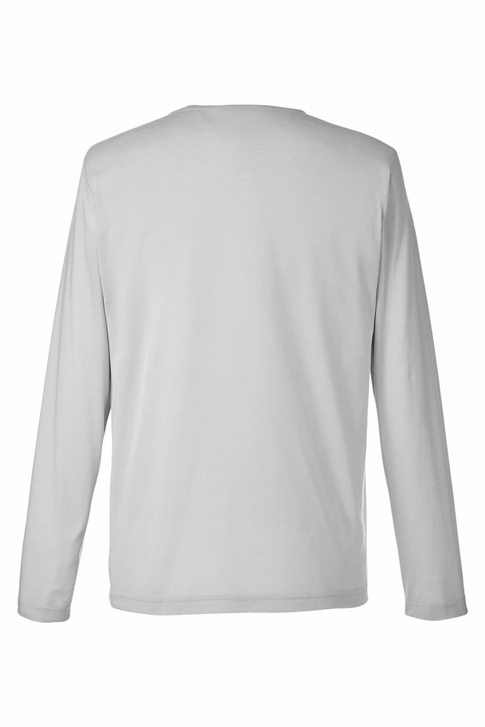 Core 365 Mens Fusion ChromaSoft Performance Moisture Wicking Long Sleeve Crewneck T-Shirt - Platinum Grey