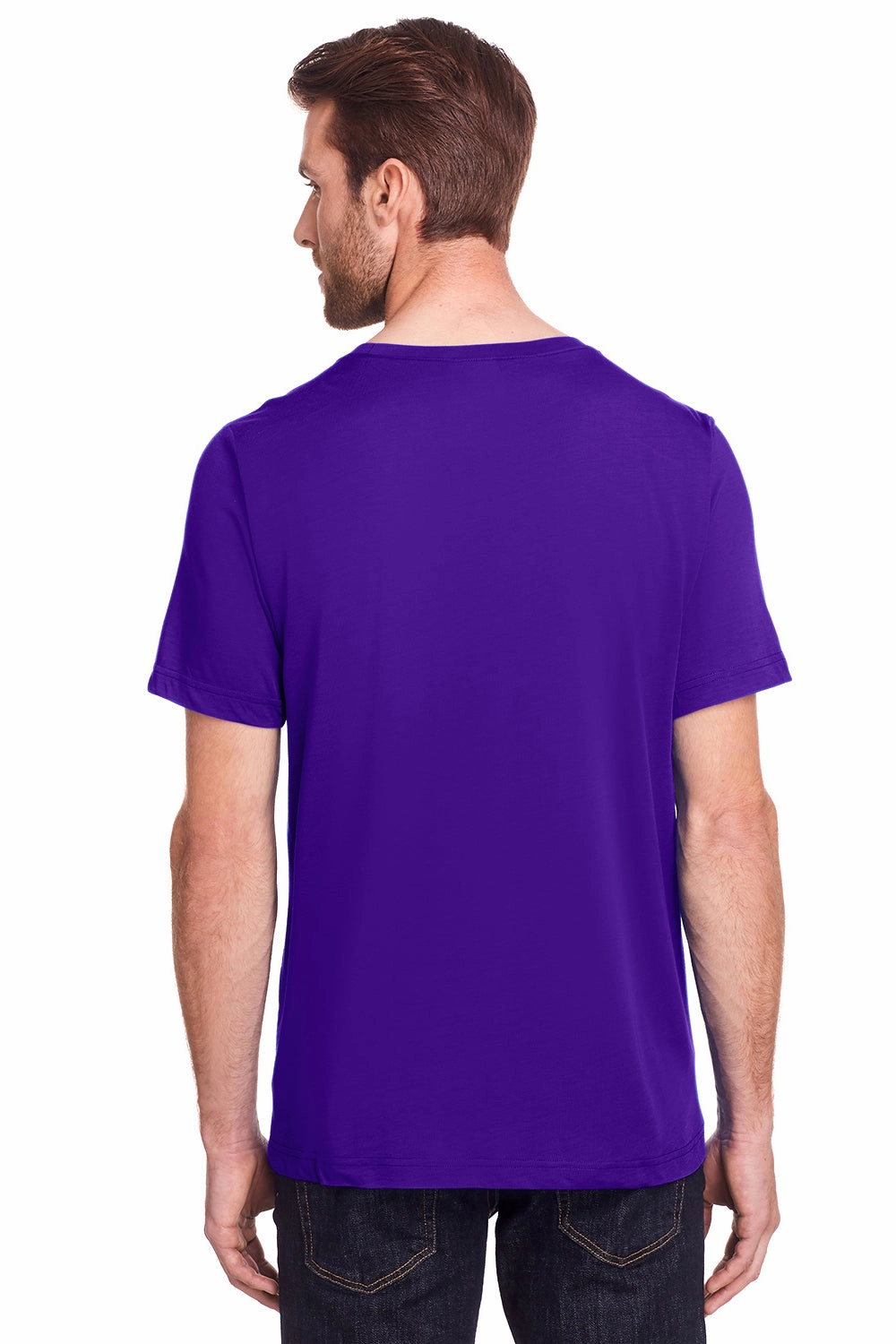 Core 365 Mens Fusion ChromaSoft Performance Moisture Wicking Short Sleeve Crewneck T-Shirt - Campus Purple