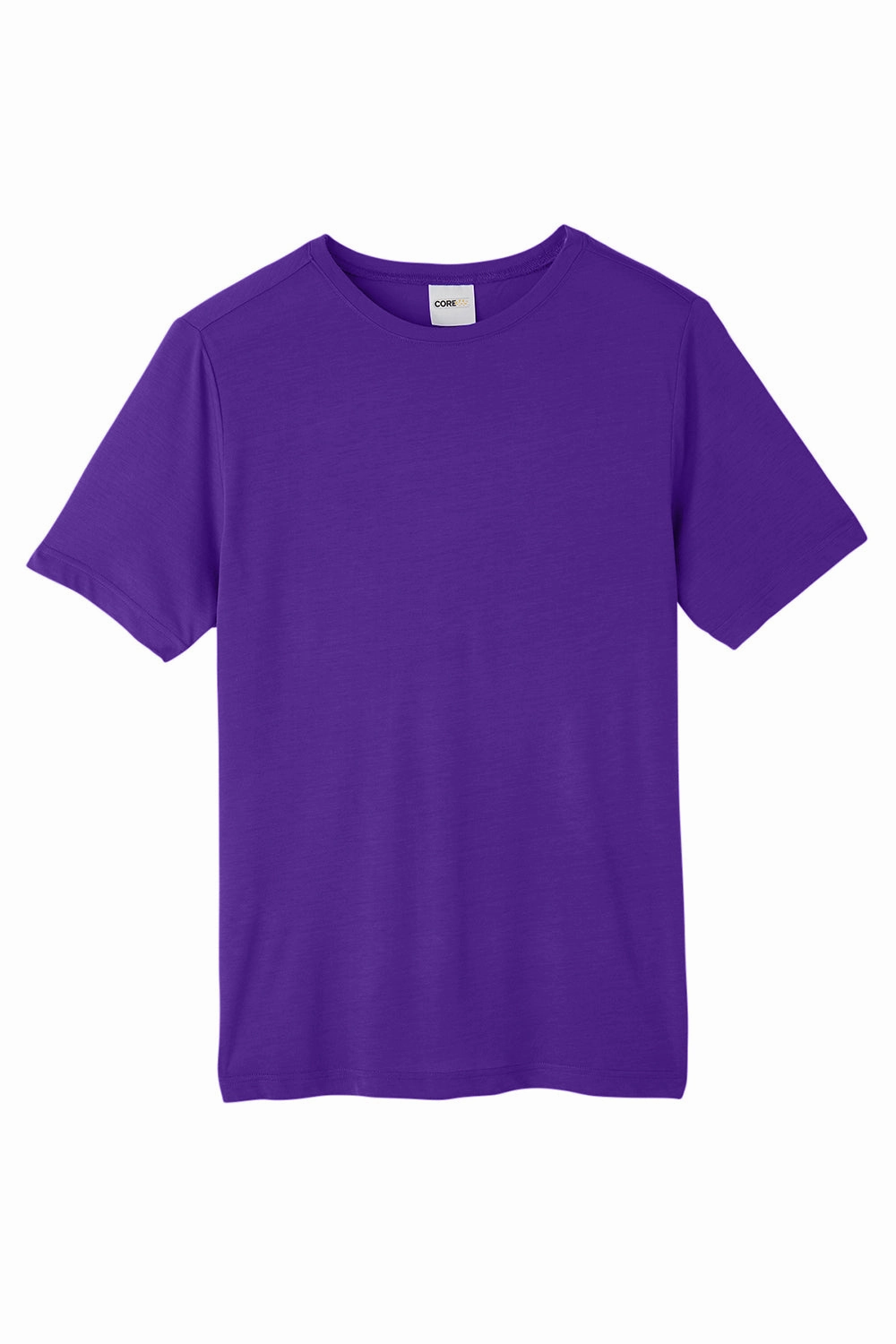 Core 365 Mens Fusion ChromaSoft Performance Moisture Wicking Short Sleeve Crewneck T-Shirt - Campus Purple